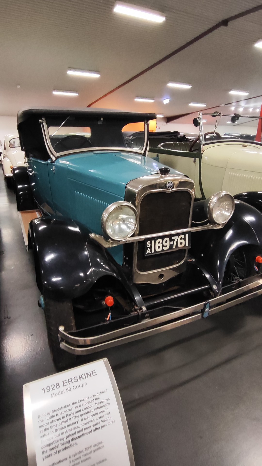 National Motor Museum, Birdwood. Part 10 of 18.

1928 ERSKINE Model 50 Coupe
Wolseley Hornet E.W. 'Daytona'
2000 Holden 