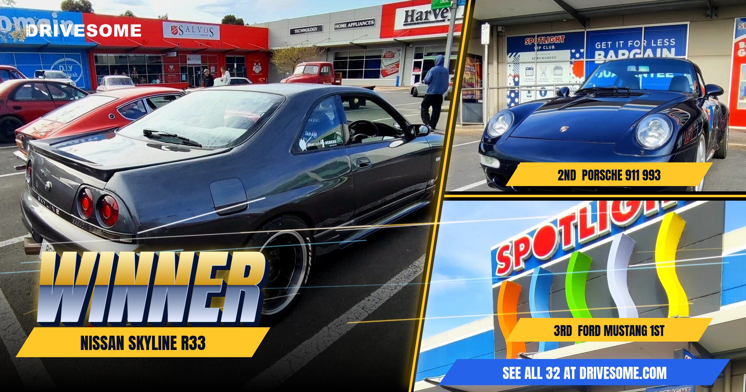 The votes are in. Your Cars & Coffee Mount Barker Virtual Car Show winners:

1st: Nissan Skyline R33
2nd: Porsche 911 99