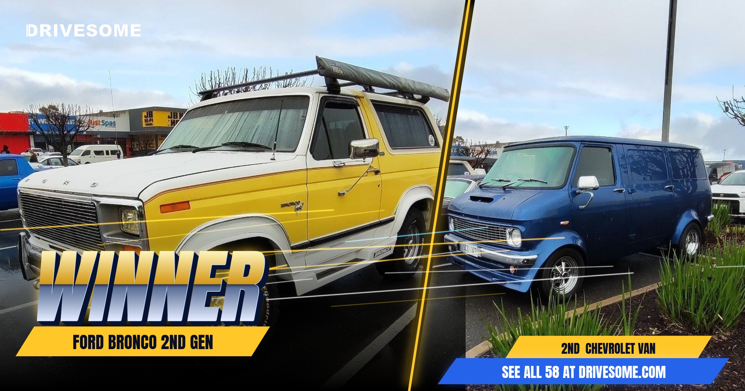 The votes are in. Your Coffee N Classics Virtual Car Show winners:

1st: Ford Bronco 2nd Gen
2nd: Chevrolet Van
3rd: Blu