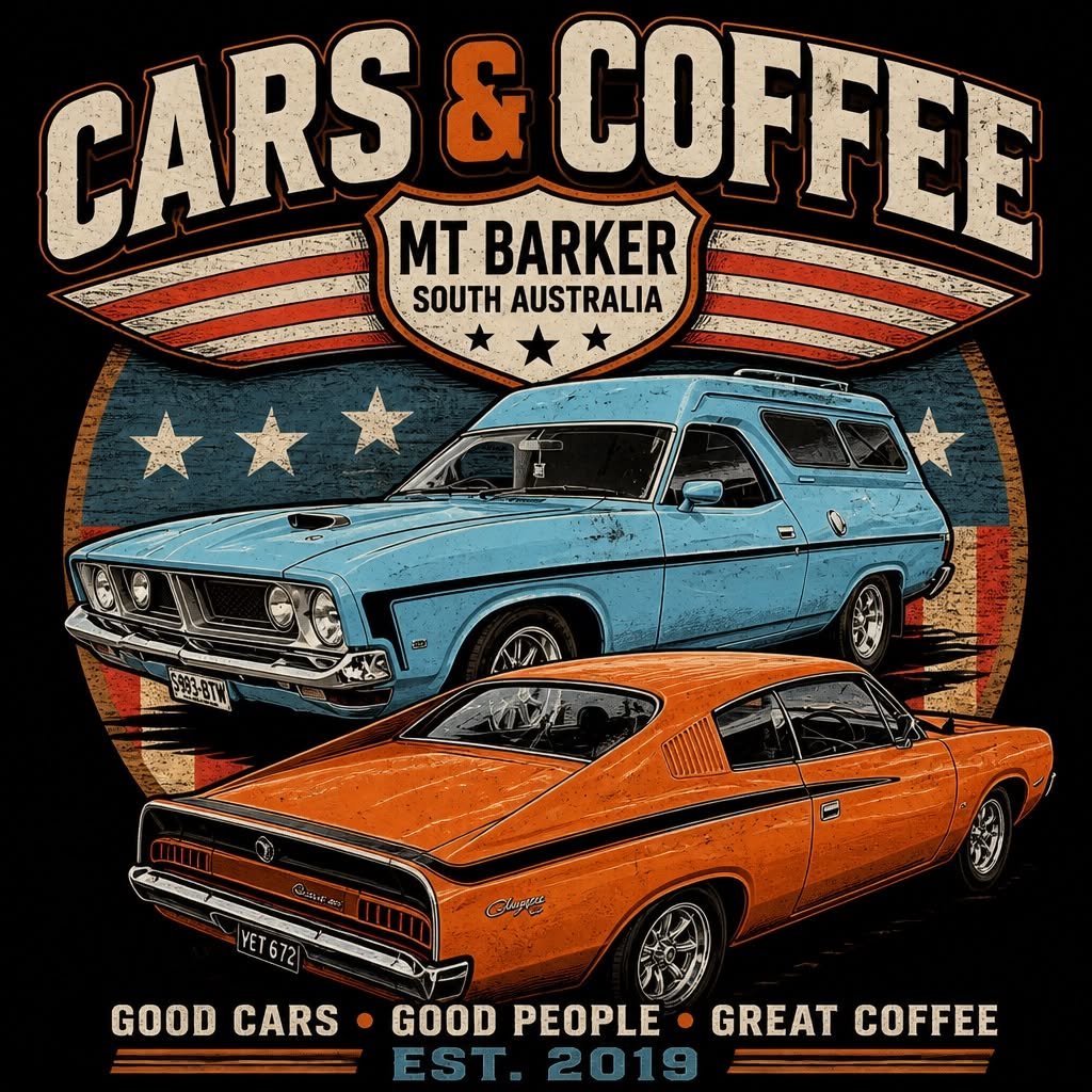 Cars & Coffee Mount Barker
Sunday 26 July 2026 · 8:00 am
6 Dutton Road