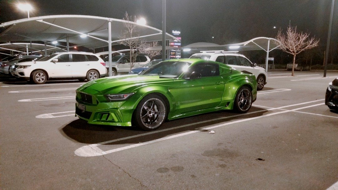 Have a look at this beautiful green mustang spotted in Salisbury South Australia
