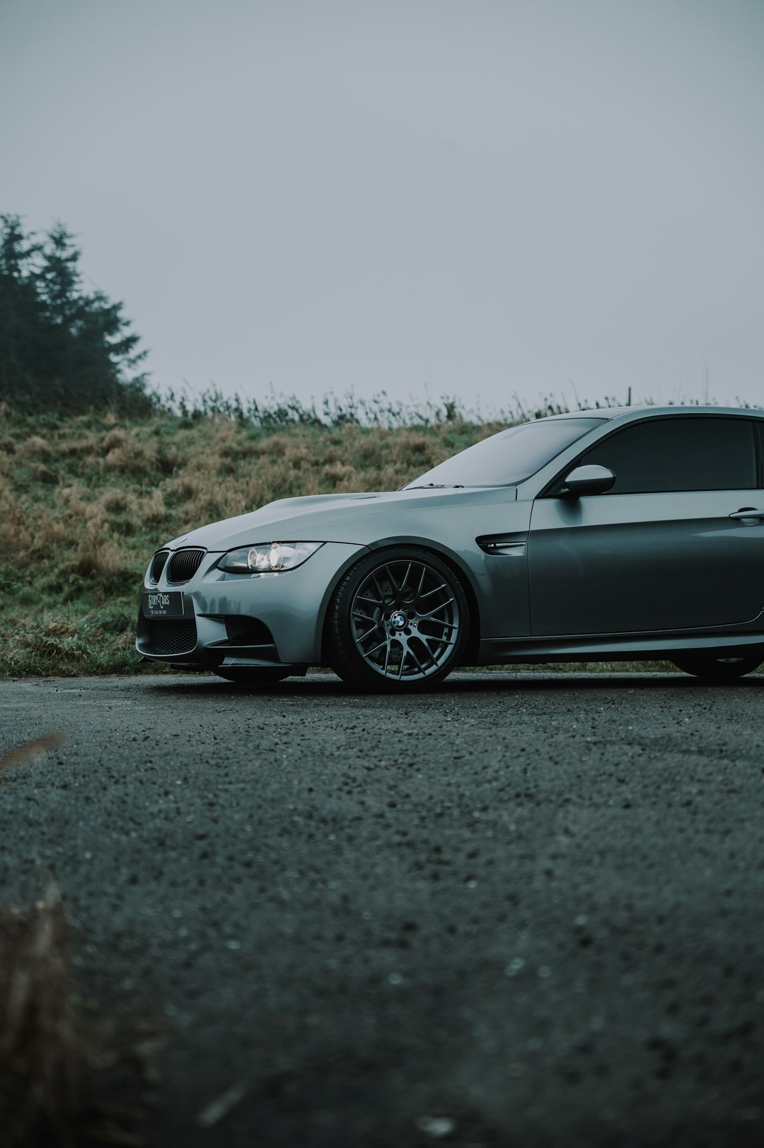 another grey one from the same dealer, side on this time. sat down on the black competition wheels with the fog coming i