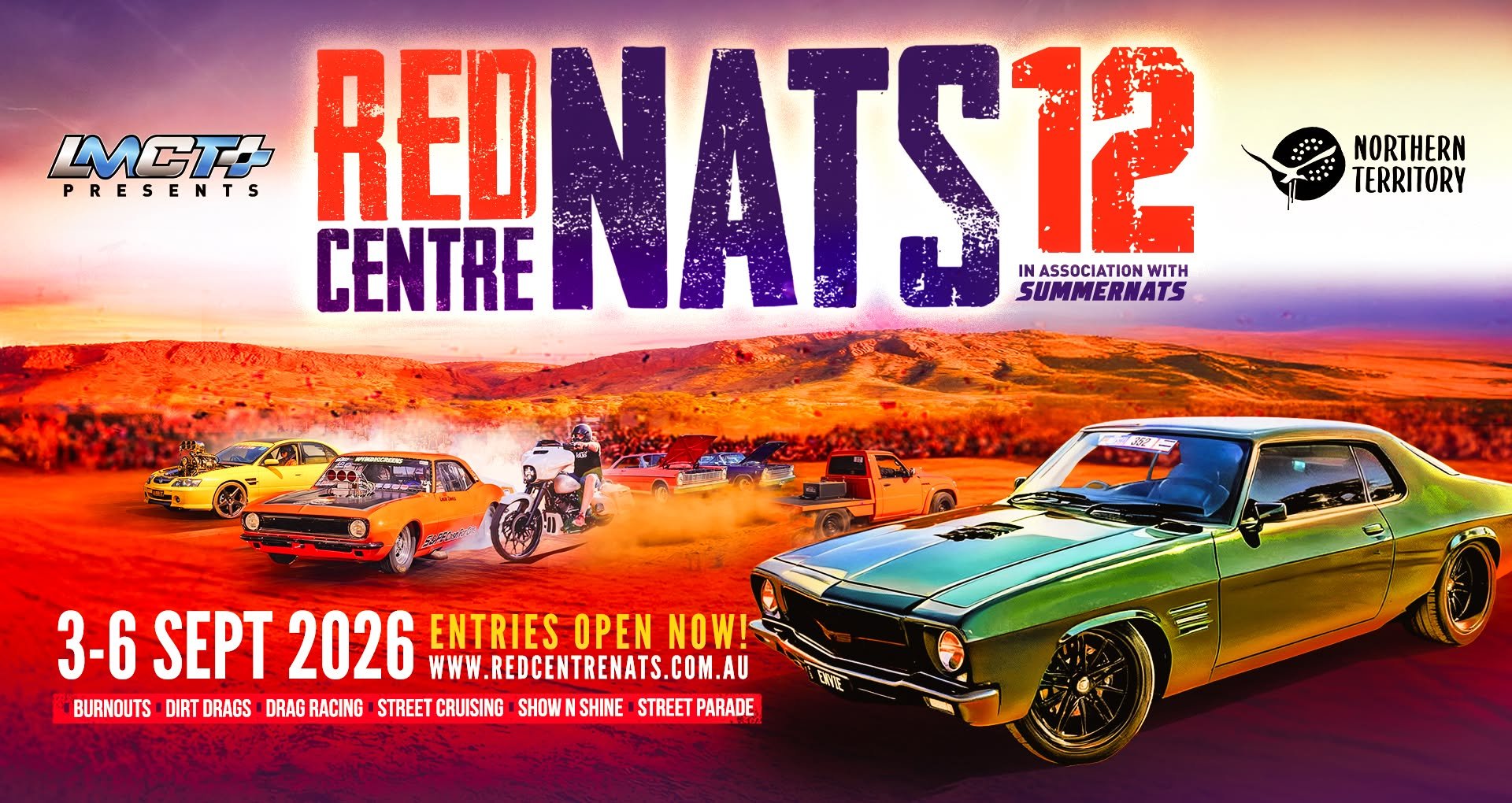 Red CentreNATS
Thursday 3 September 2026
Stuart Hwy Alice Springs Nt 0870, Alice Springs Northern Territory 0870, Austra