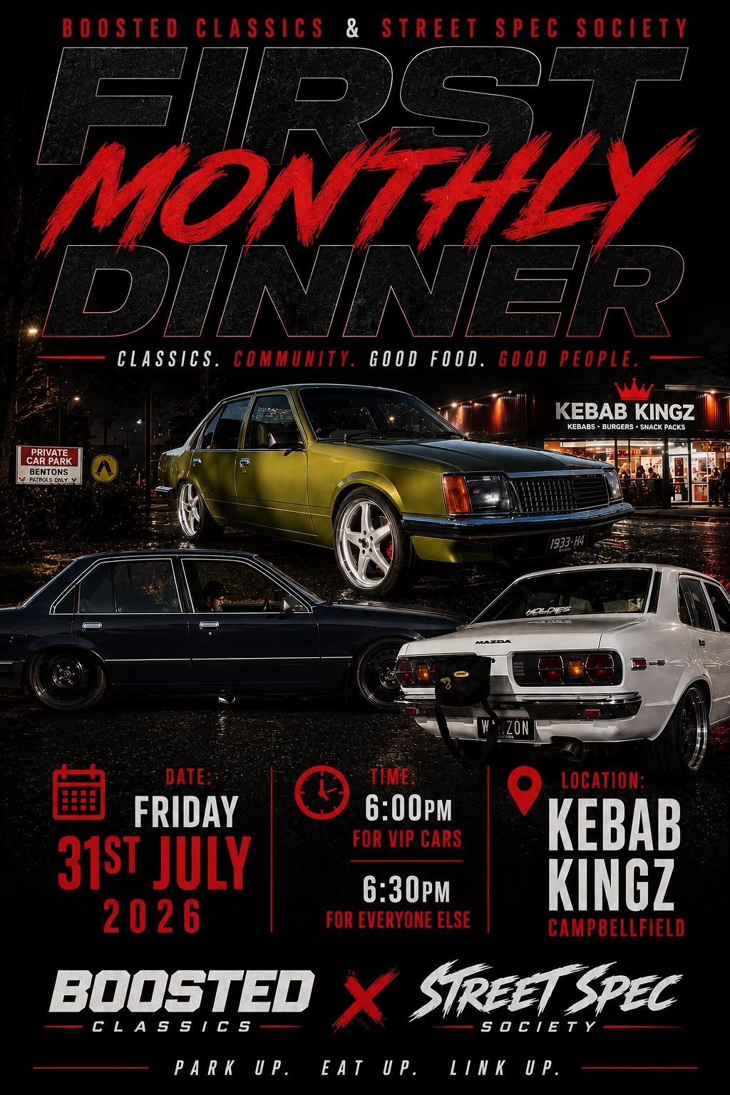 Boosted Classics 1st Monthly Dinner with Street Spec Society