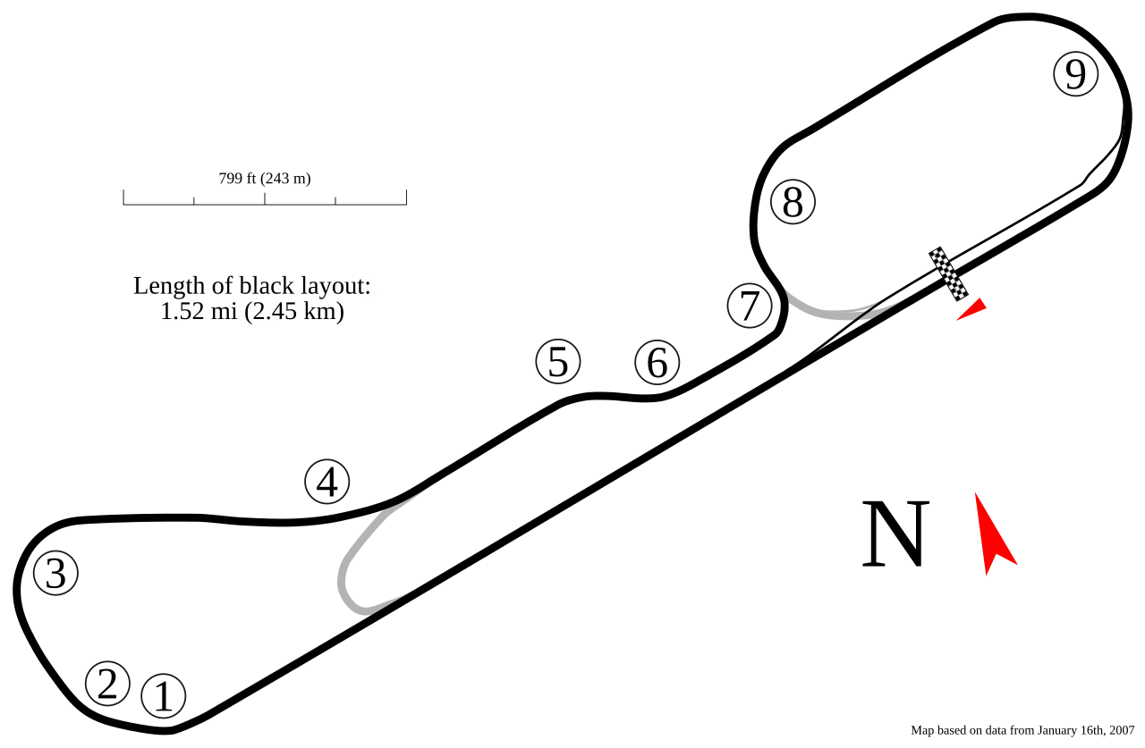 Adelaide International Raceway circuit layout