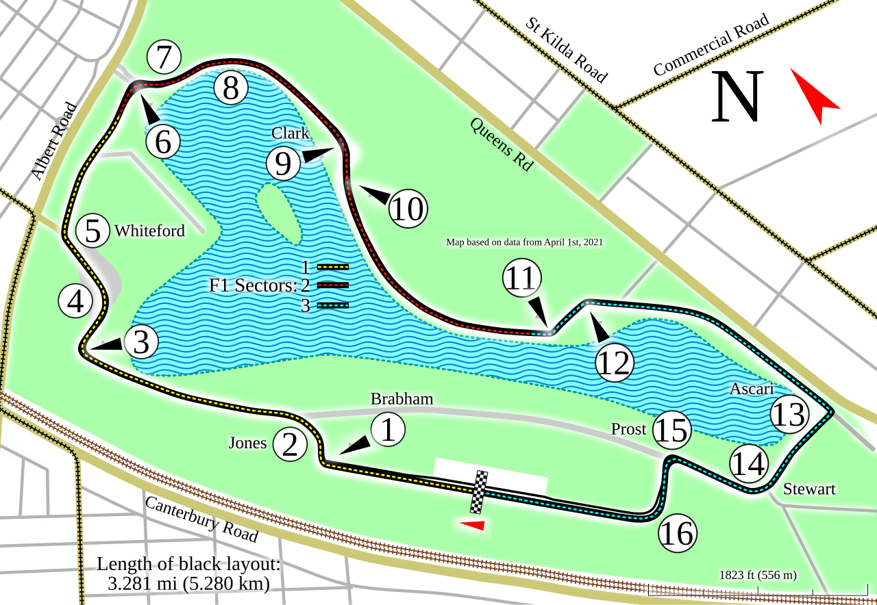 Albert Park Circuit circuit layout
