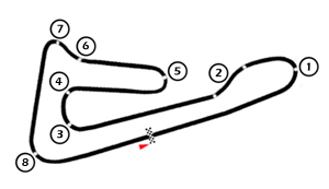 Autodromo di Mores circuit layout