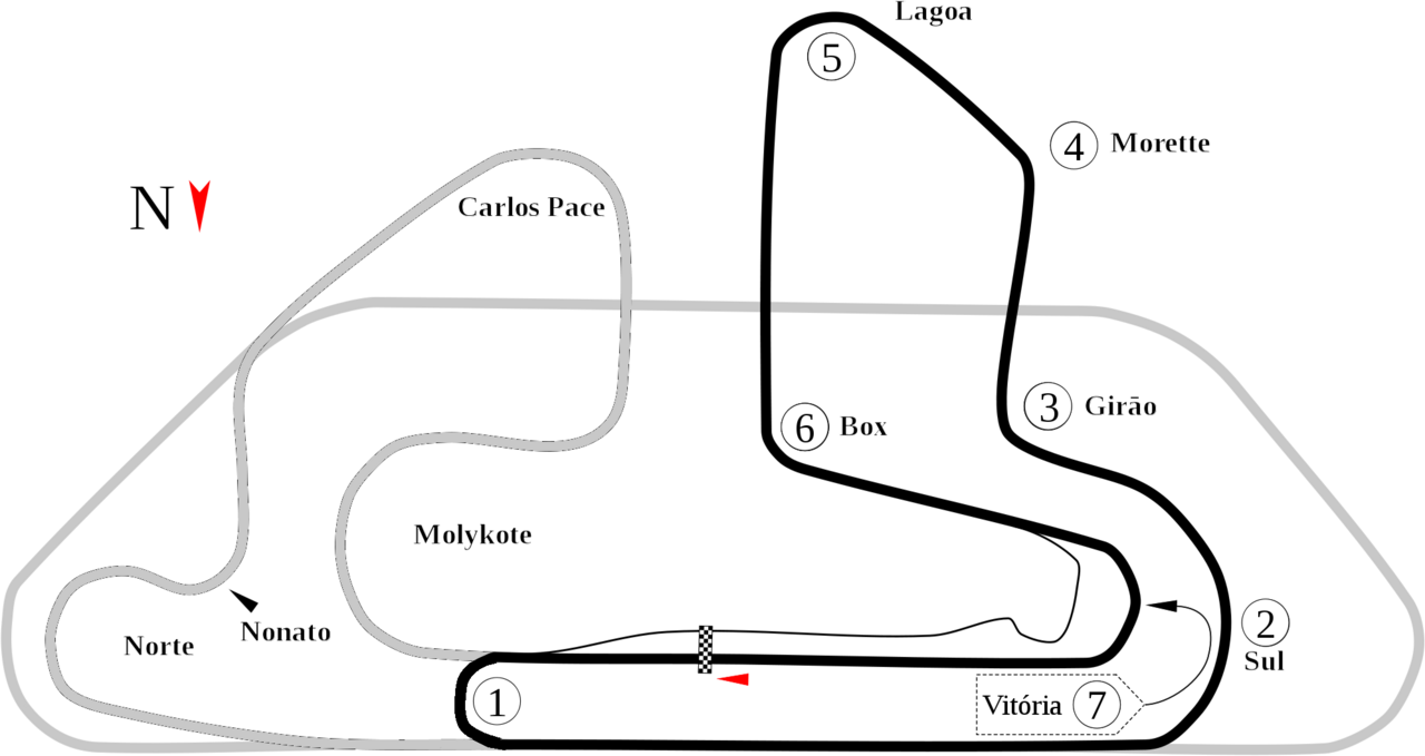 Autódromo Internacional Nelson Piquet circuit layout