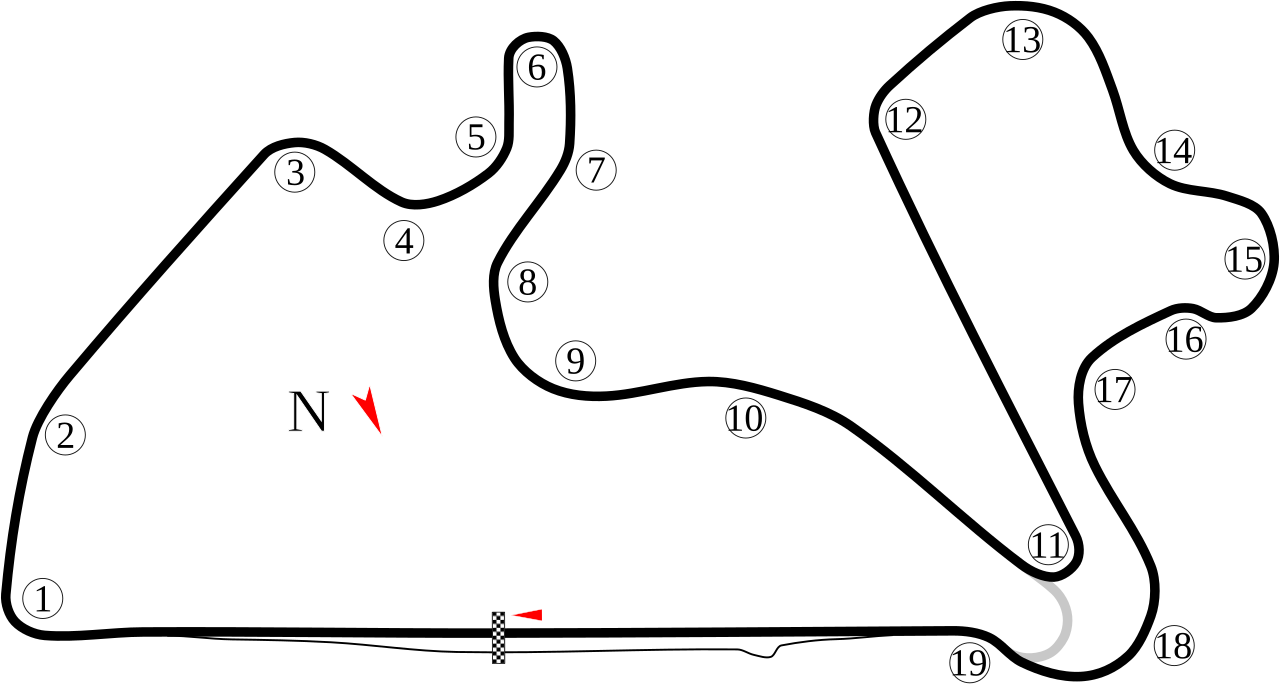 Autopolis International Racing Course circuit layout