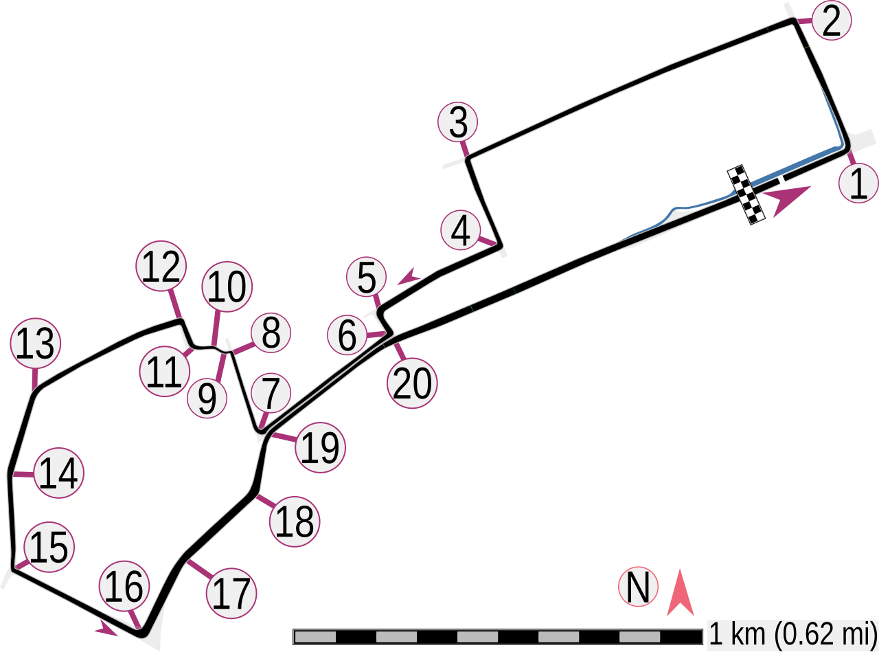 Baku City Circuit circuit layout