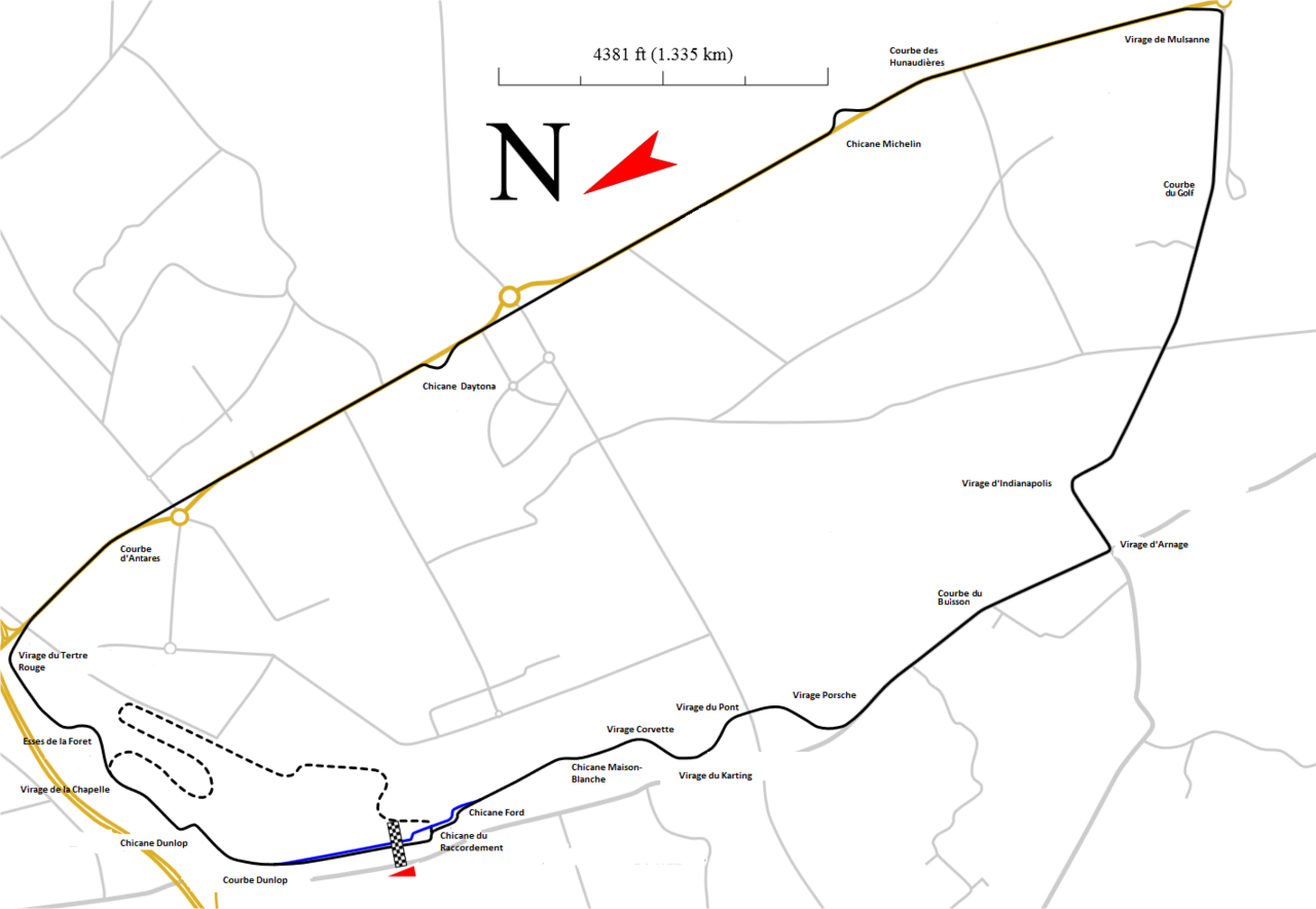 Bugatti Circuit (Le Mans) circuit layout