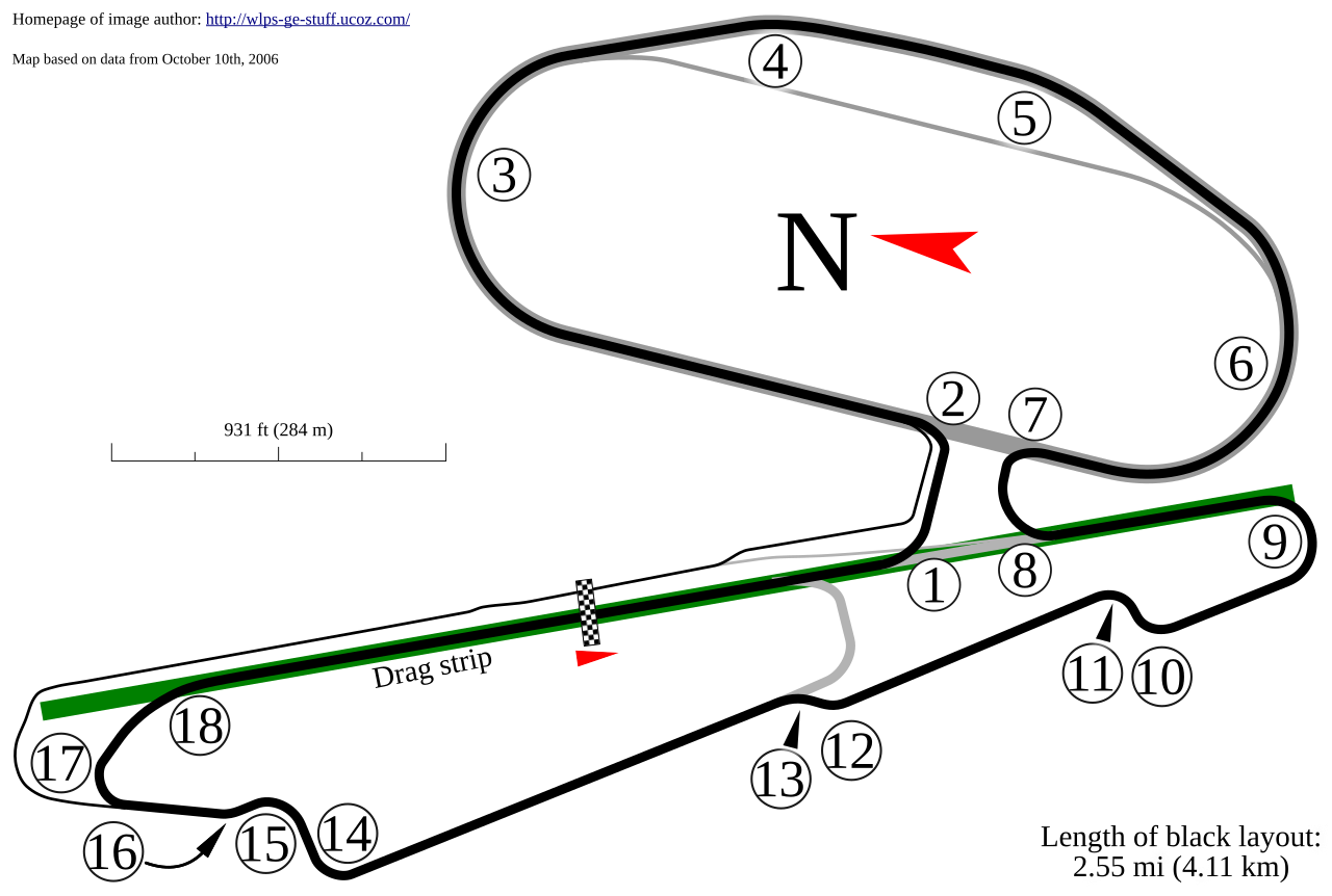 Calder Park Raceway circuit layout