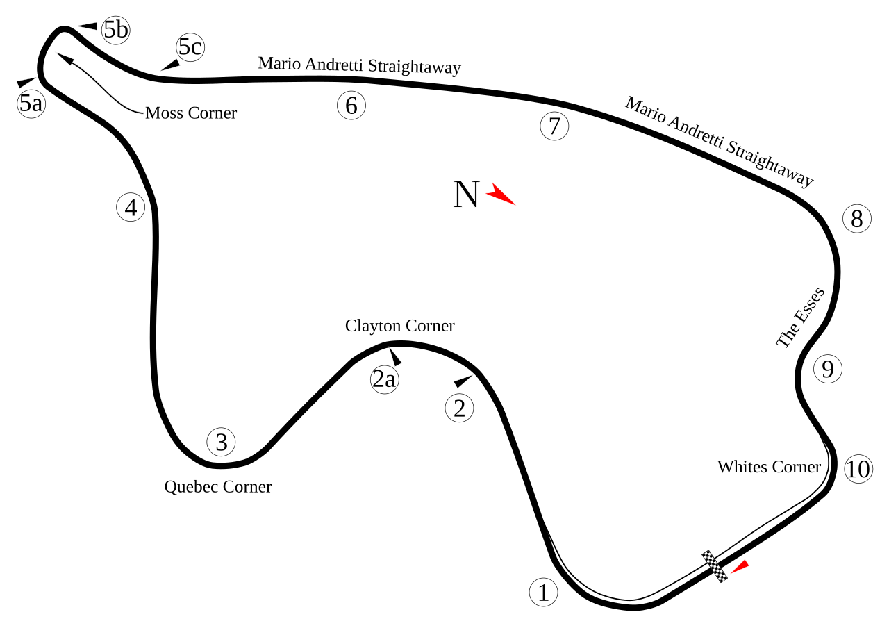 Canadian Tire Motorsport Park circuit layout