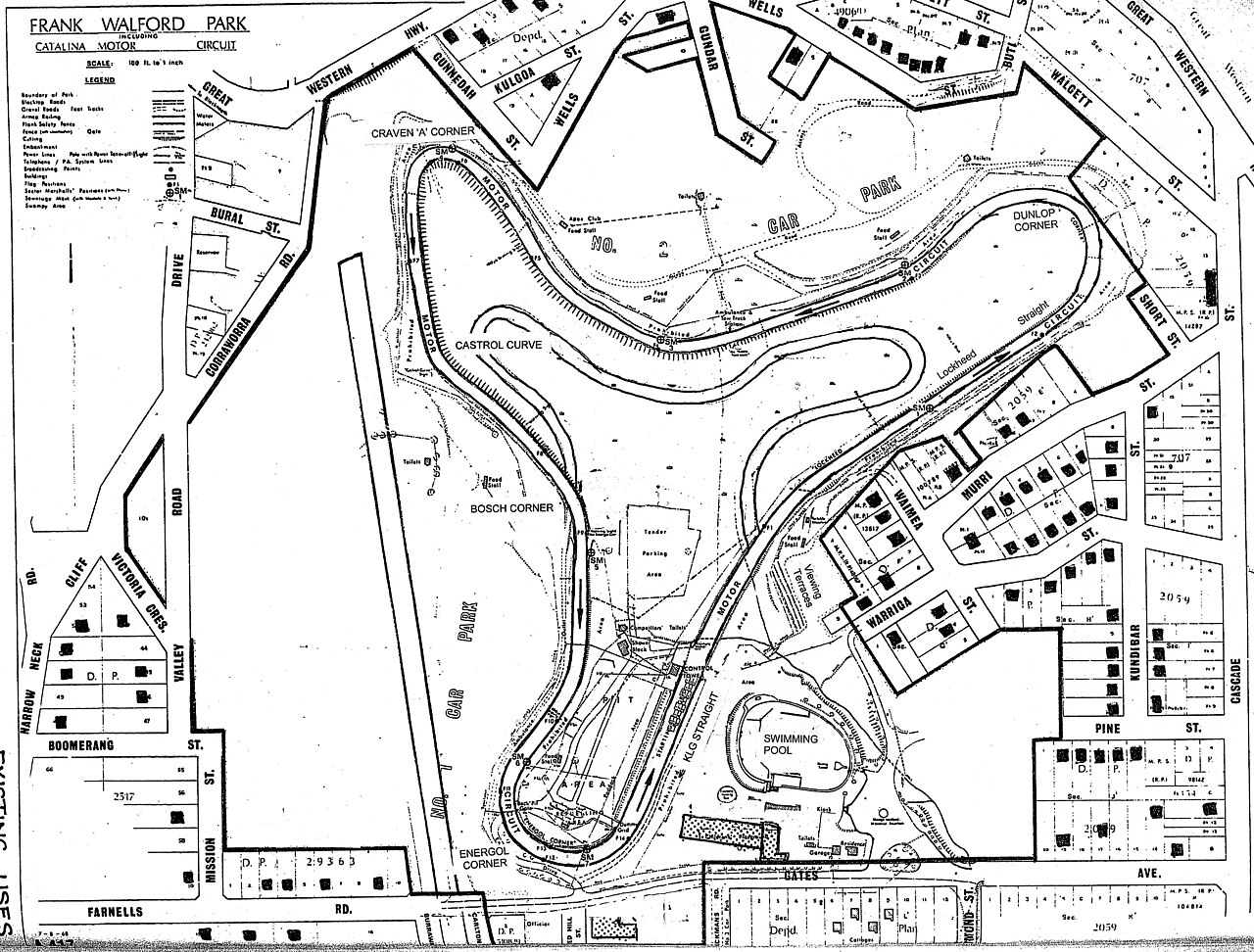 Catalina Park circuit layout