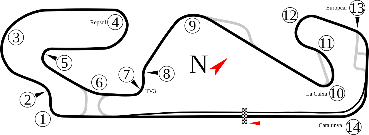 Circuit de Barcelona-Catalunya circuit layout