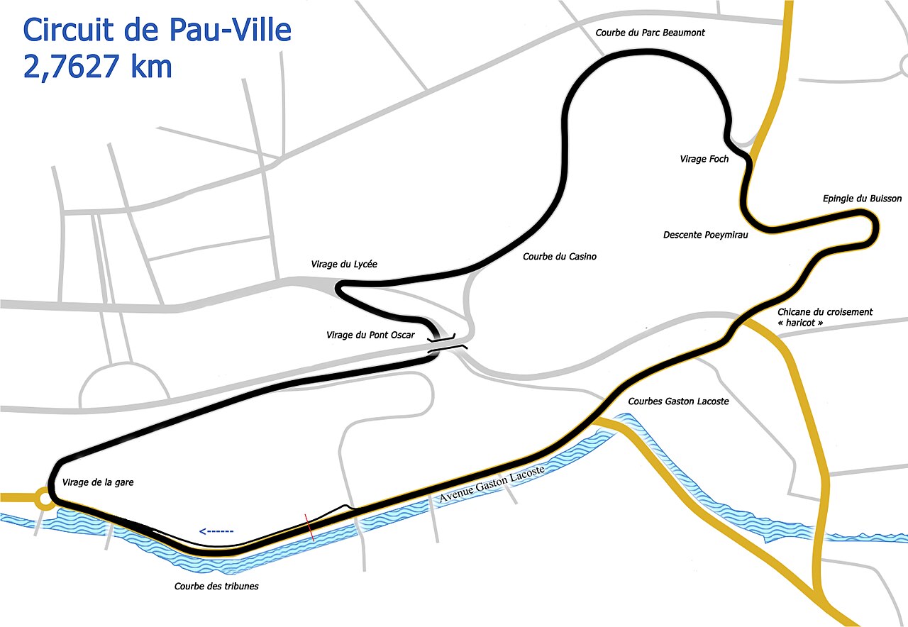 Circuit de Pau-Ville circuit layout
