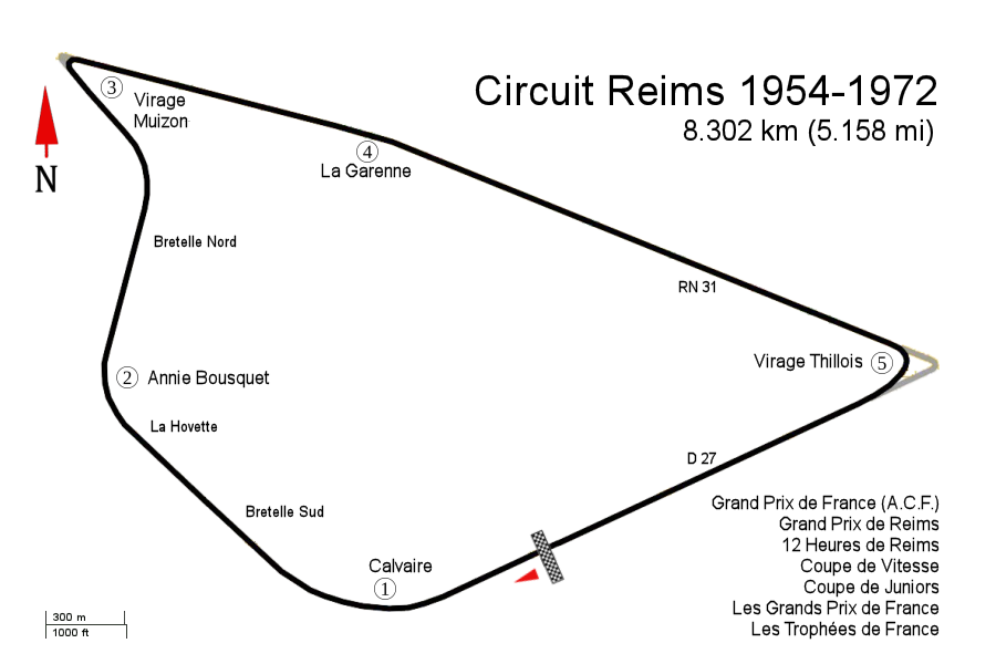 Circuit Reims-Gueux circuit layout