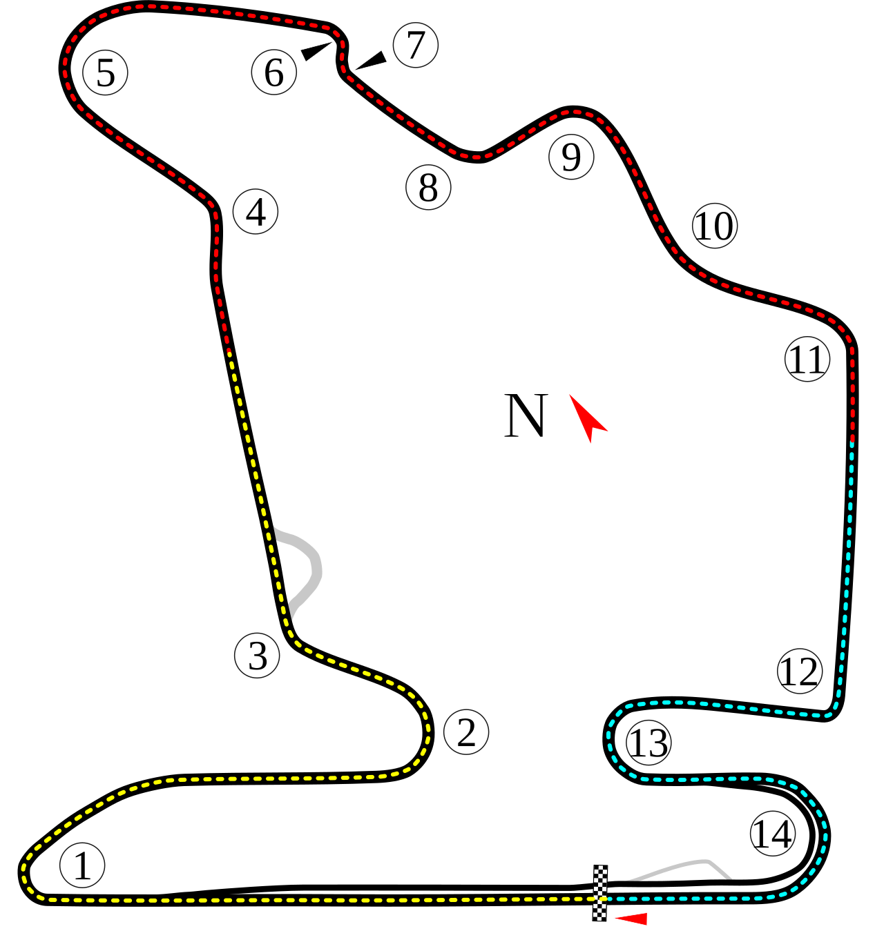 Hungaroring circuit layout