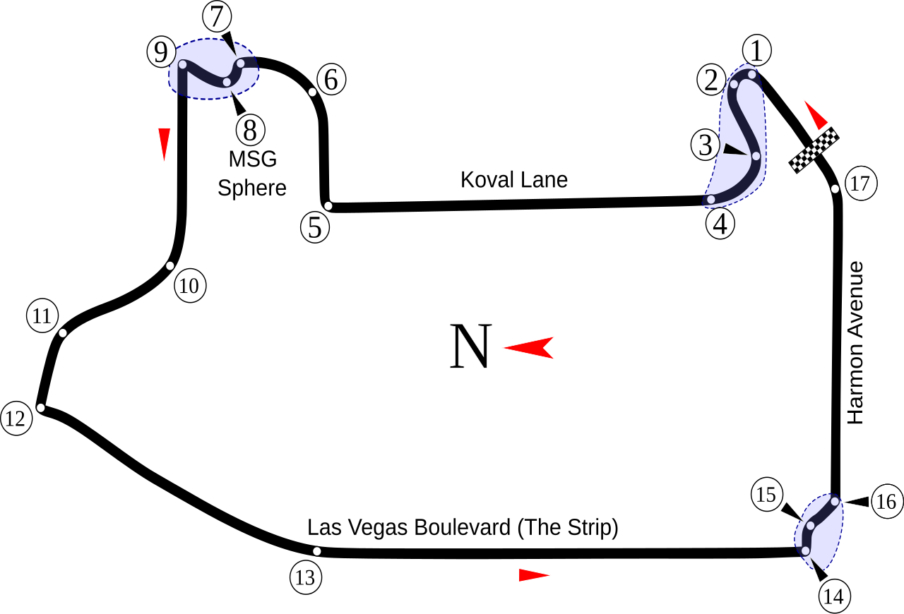 Las Vegas Strip Circuit circuit layout