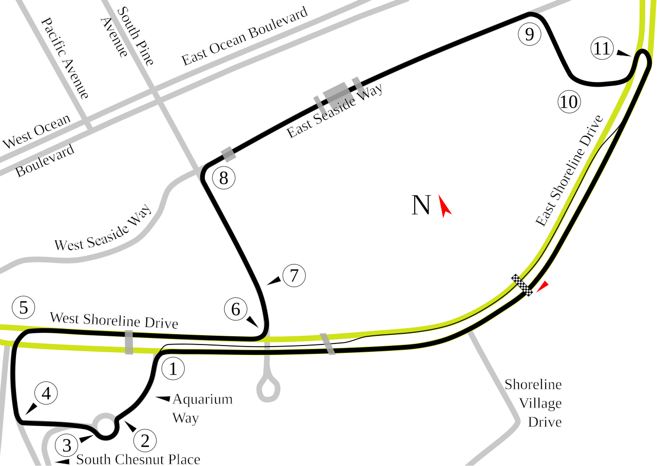 Long Beach Street Circuit circuit layout