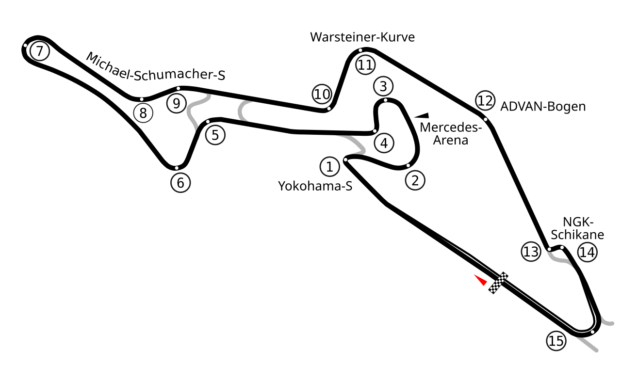 Nürburgring circuit layout