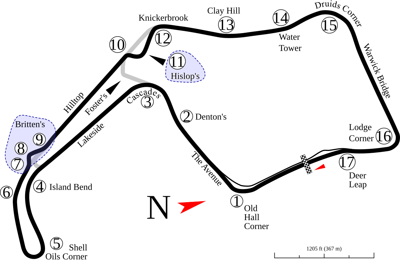 Oulton Park circuit layout