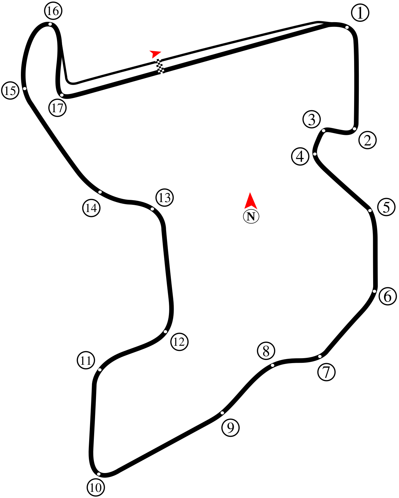 Pertamina Mandalika International Street Circuit circuit layout