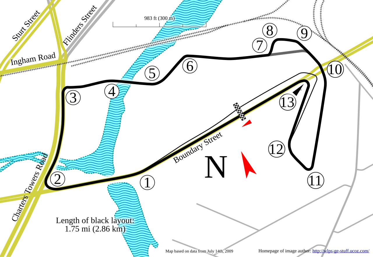 Reid Park Street Circuit circuit layout