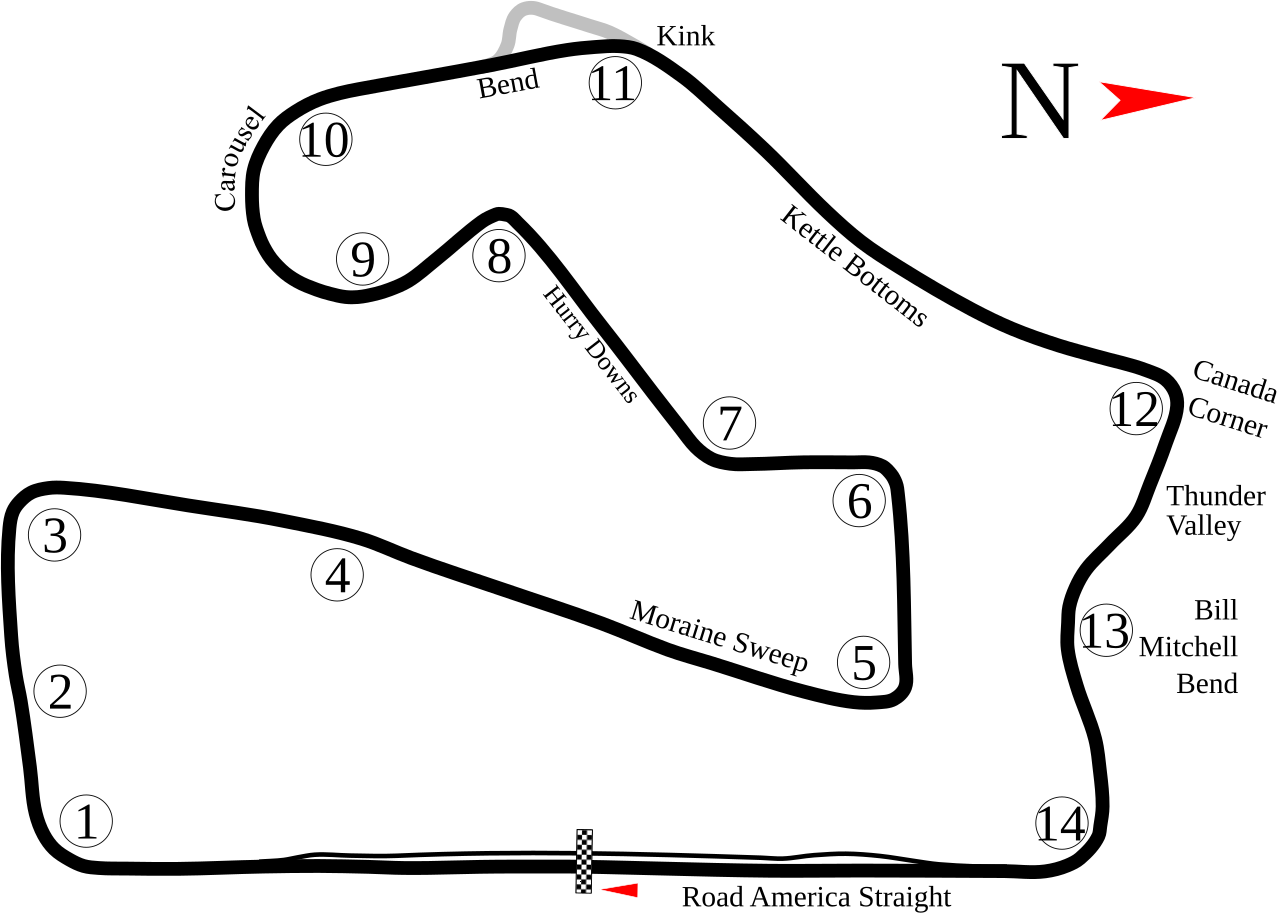 Road America circuit layout