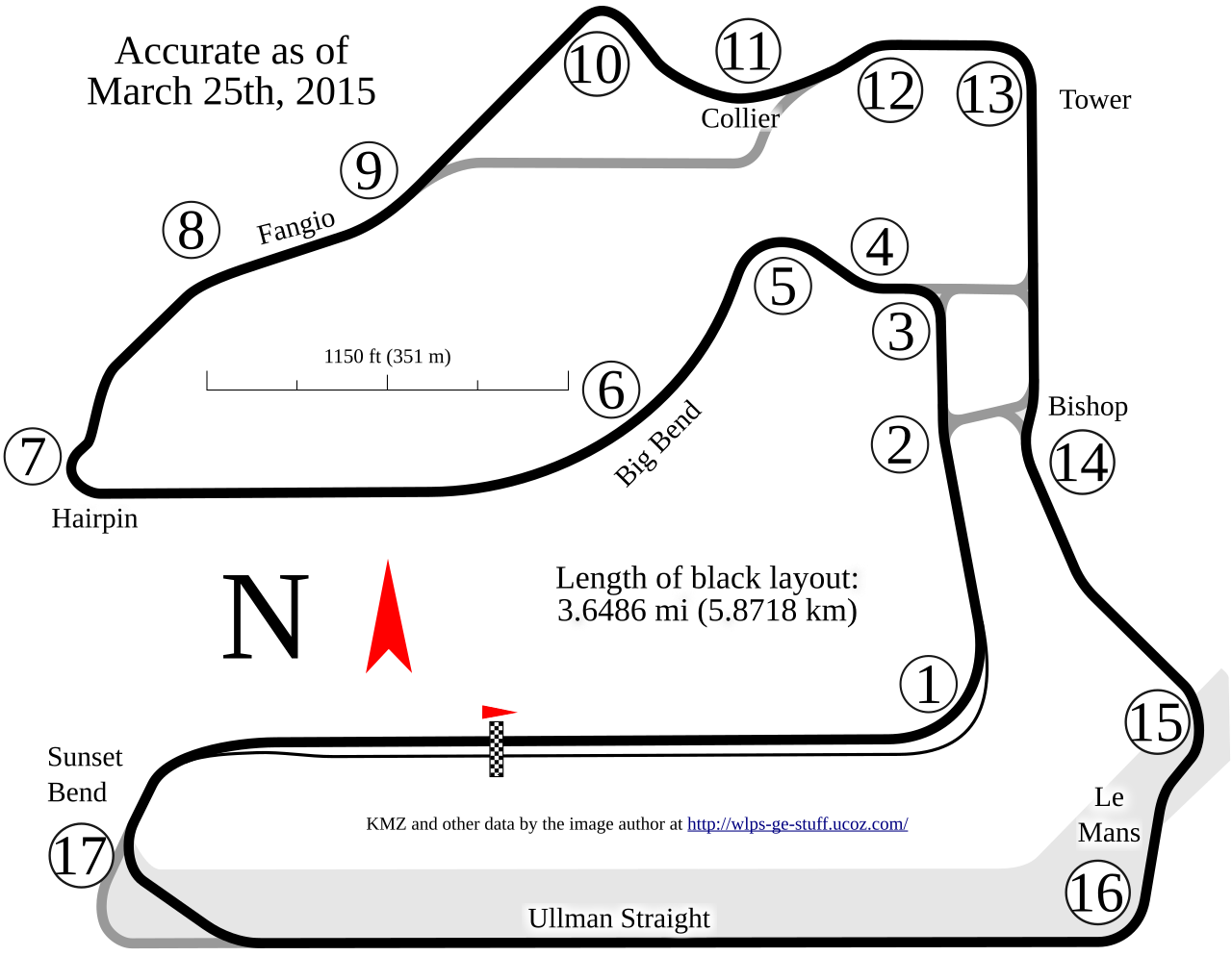 Sebring International Raceway circuit layout