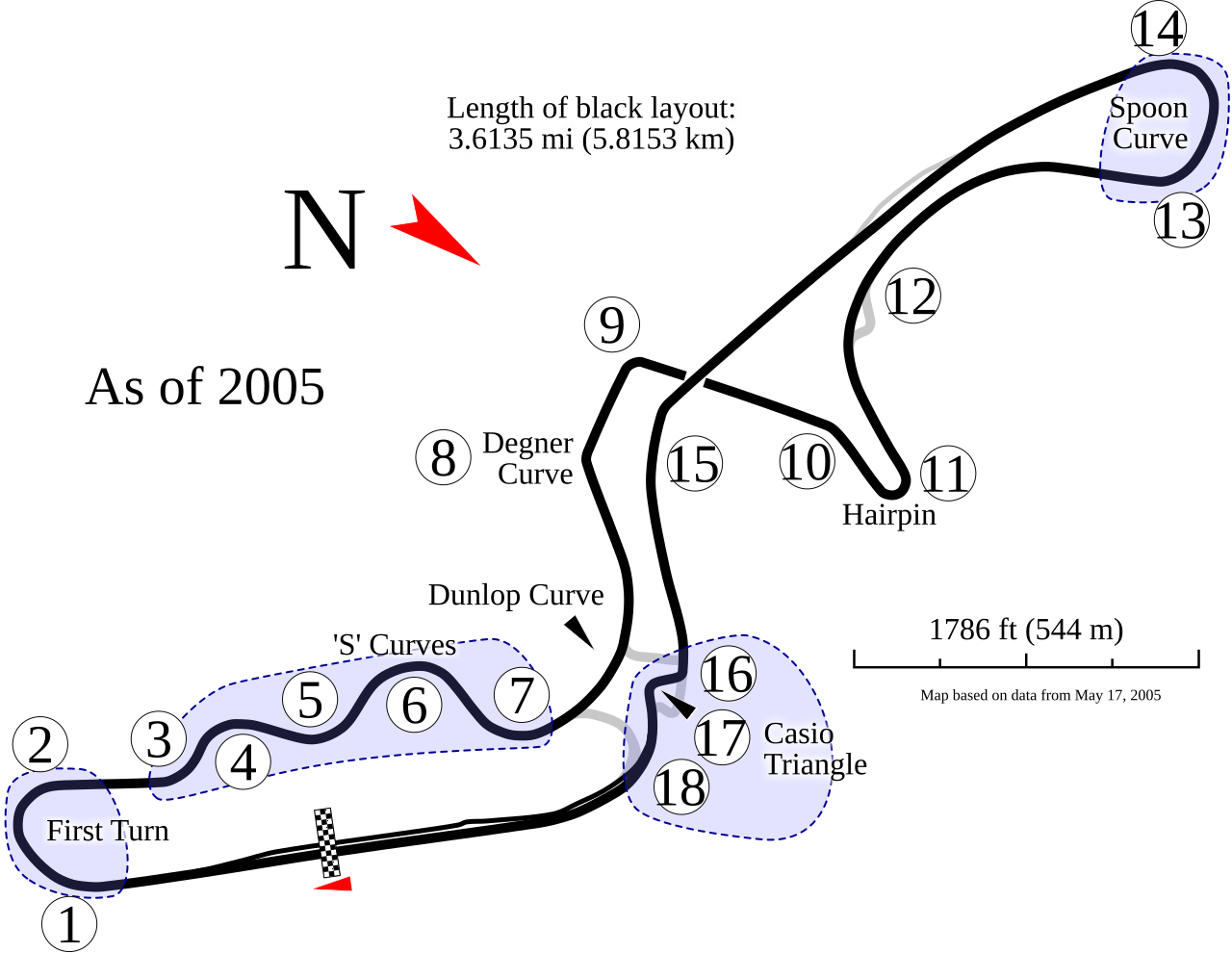 Suzuka Circuit circuit layout