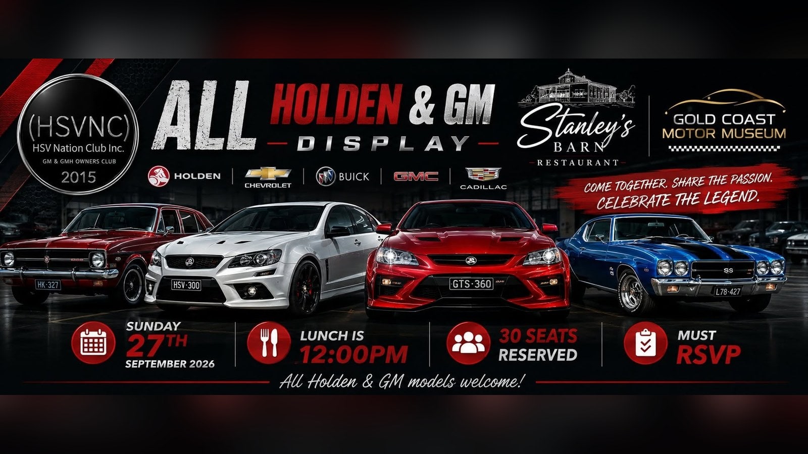 HSV Nation Club: All GM & GMH Display, Gold Coast Motor Museum