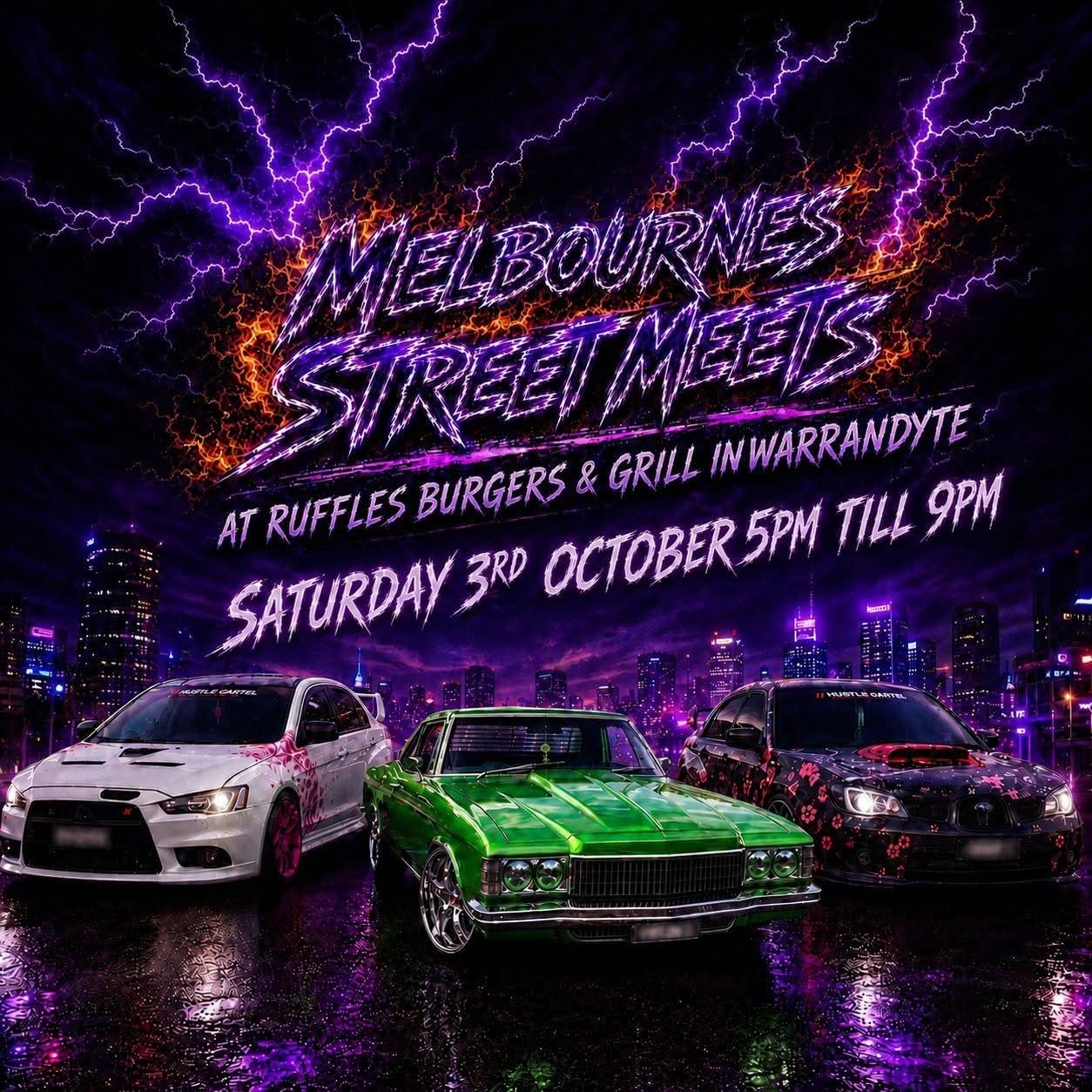 Melbourne Street Meets at Ruffles Burgers, Warrandyte