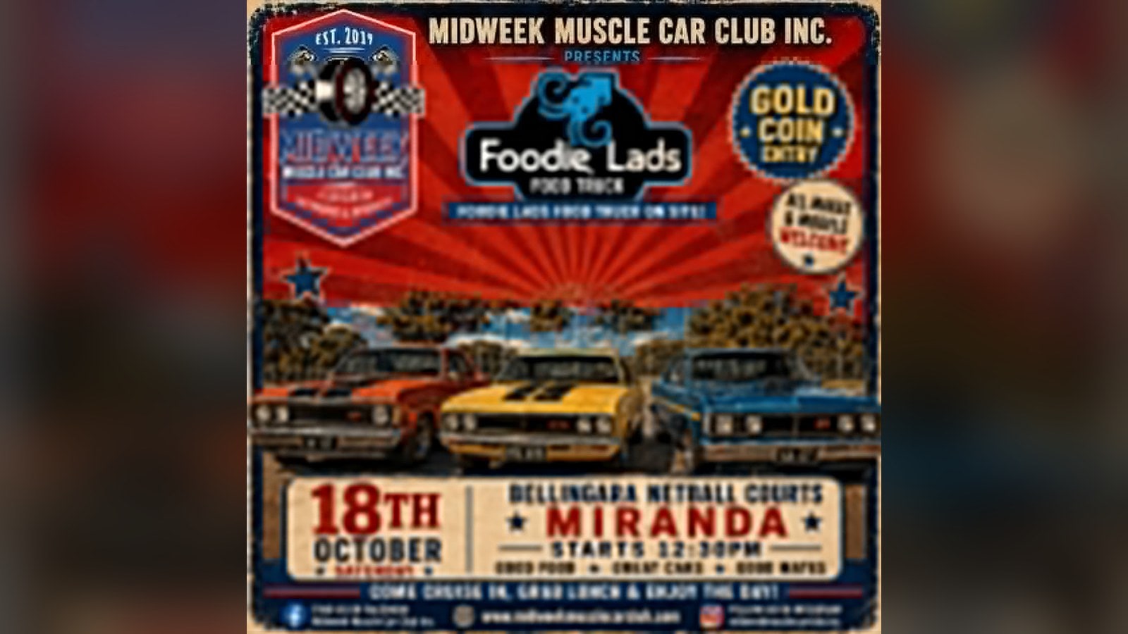 Midweek Muscle Car Club: Muscle Cars on the Courts, Miranda