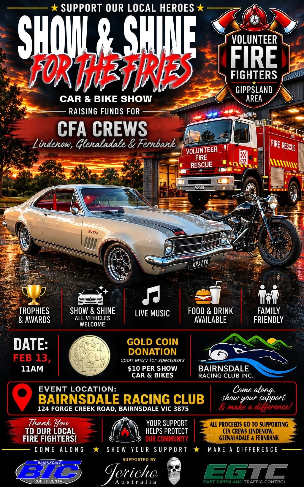 Show & Shine for the Firies, Bairnsdale