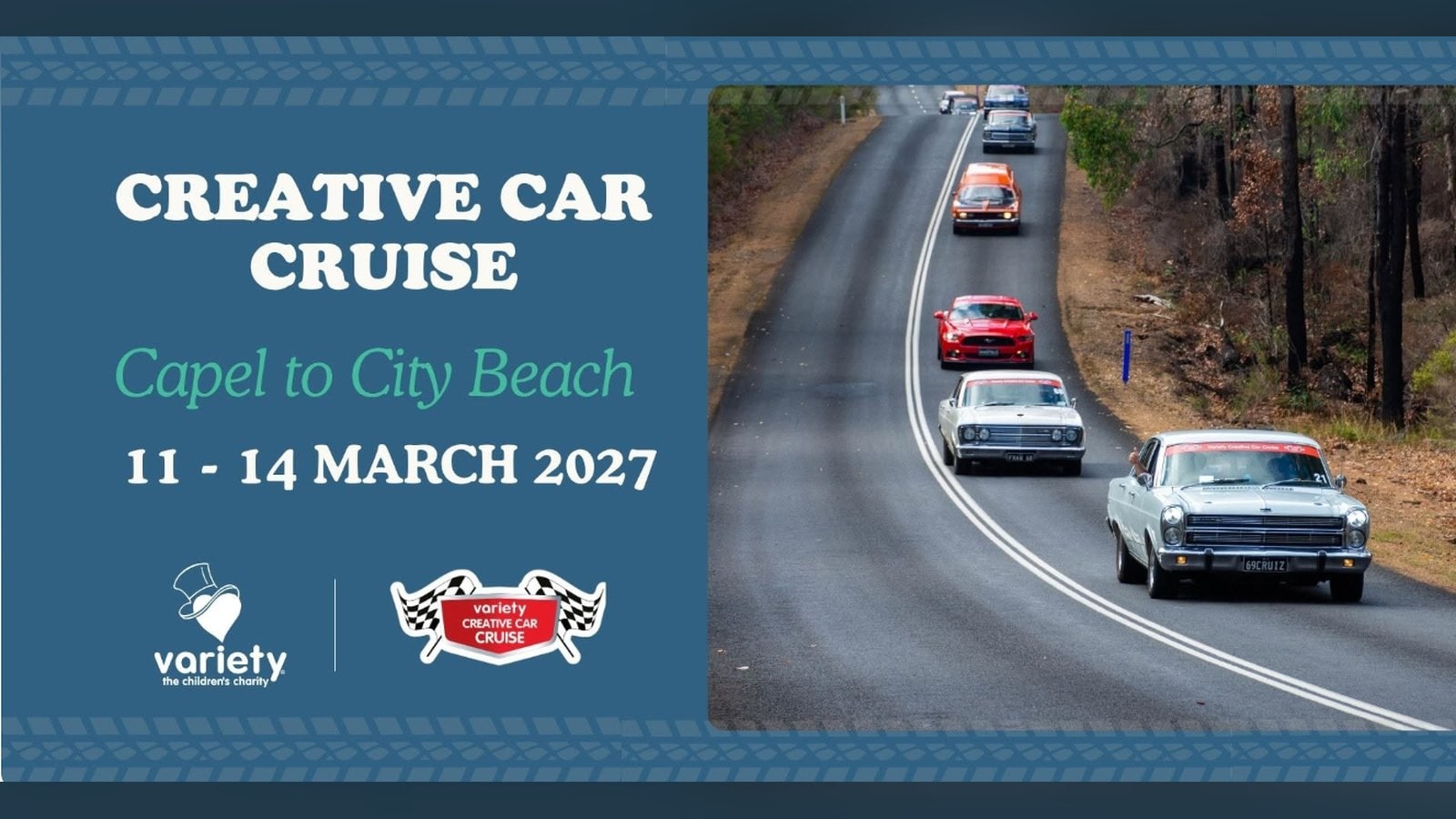 Variety Creative Car Cruise 2027 - Capel to City Beach