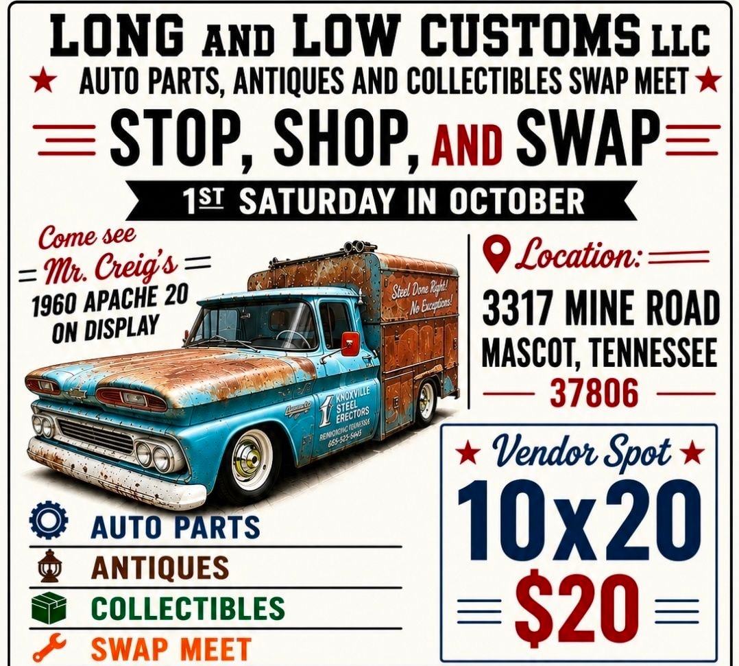 Long and Low Customs Auto Parts, Antiques and Collectibles Swap Meet