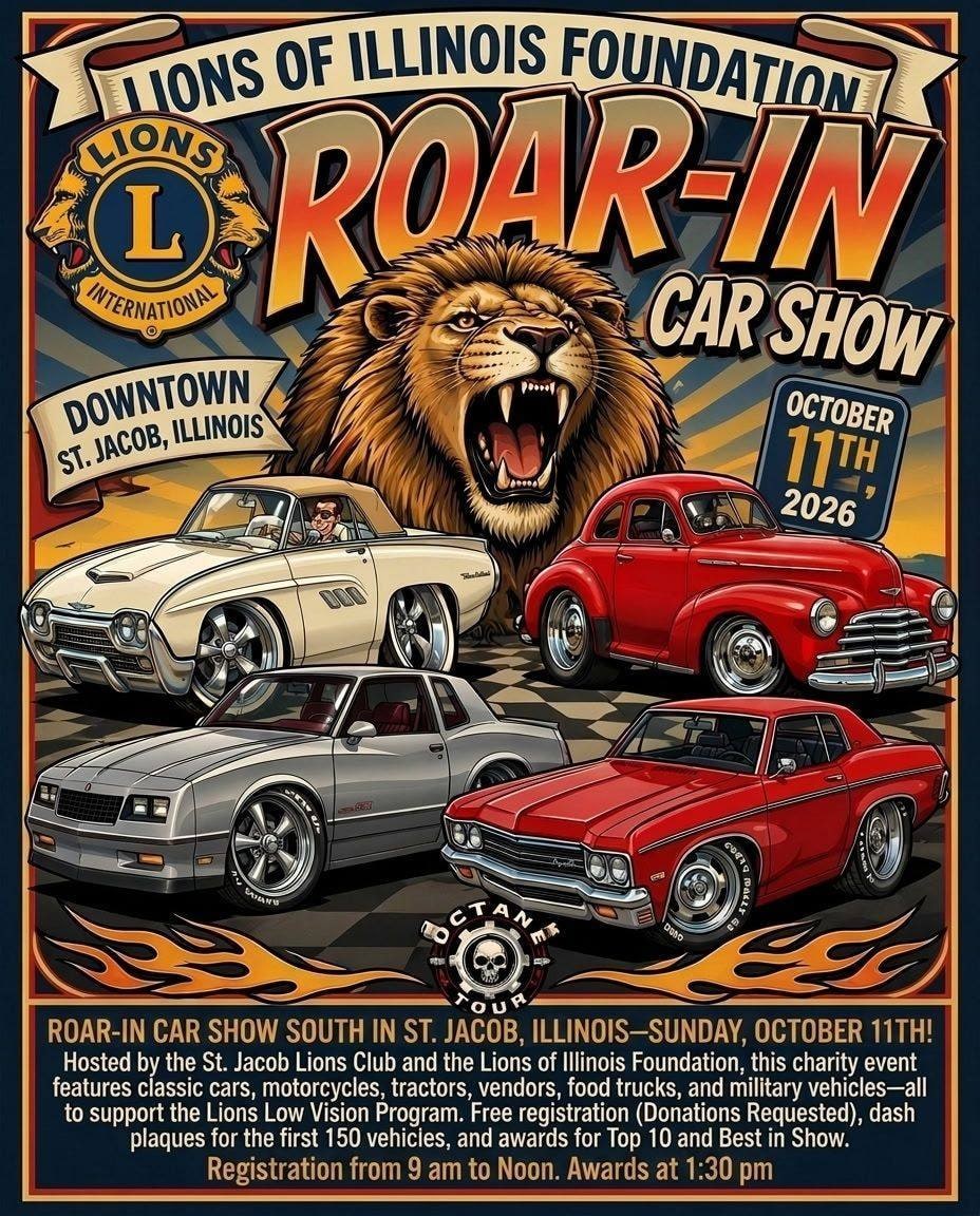 Roar-In Car Show St. Jacob