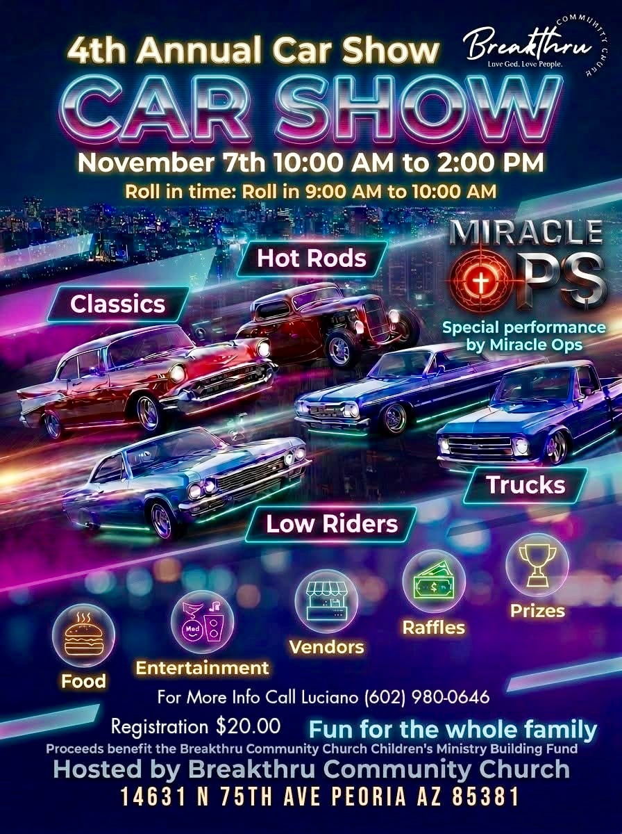 Breakthru Community Church 4th Annual Car Show & Fundraiser