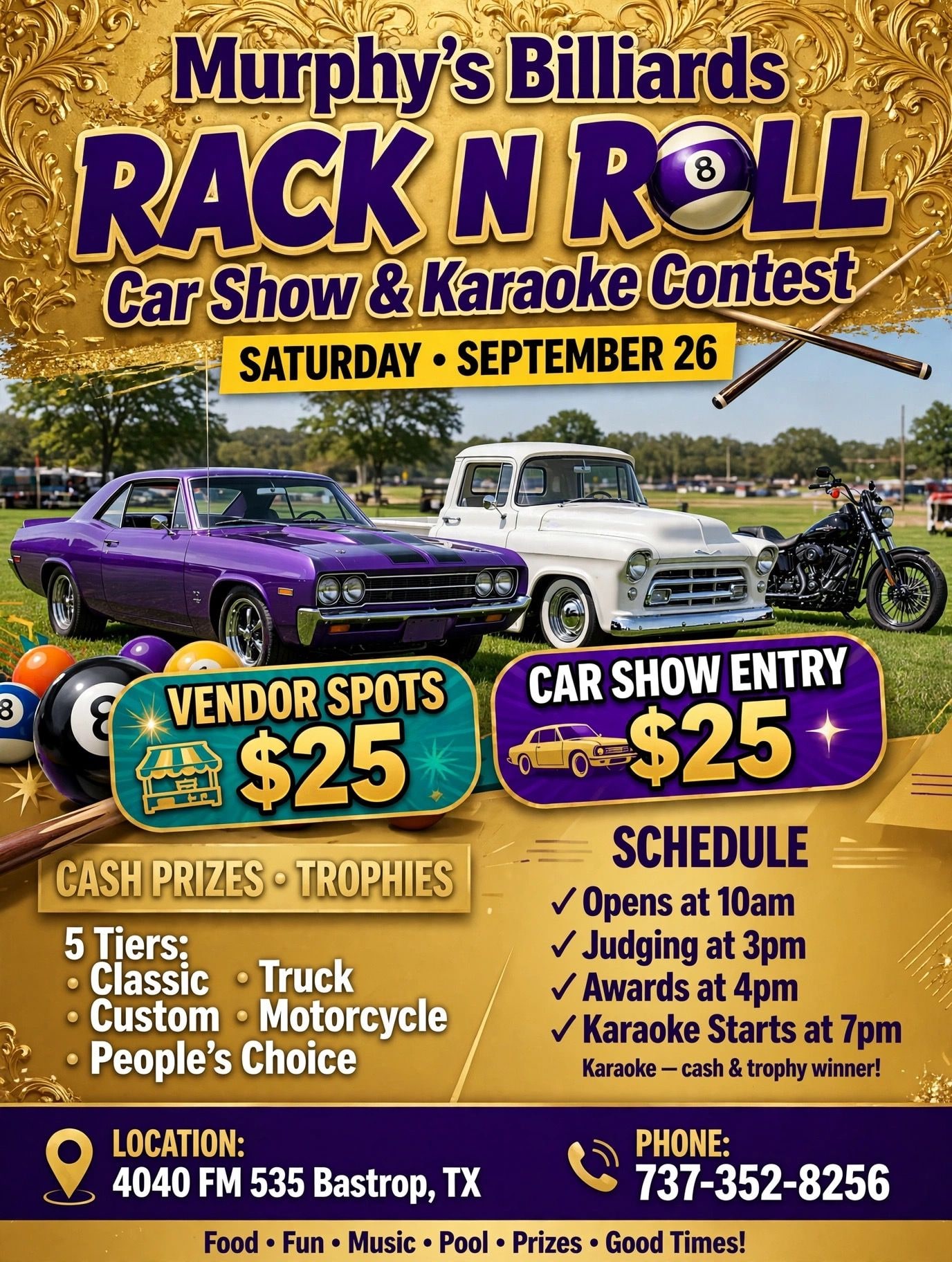 Rack n Roll Car Show and Karaoke Contest