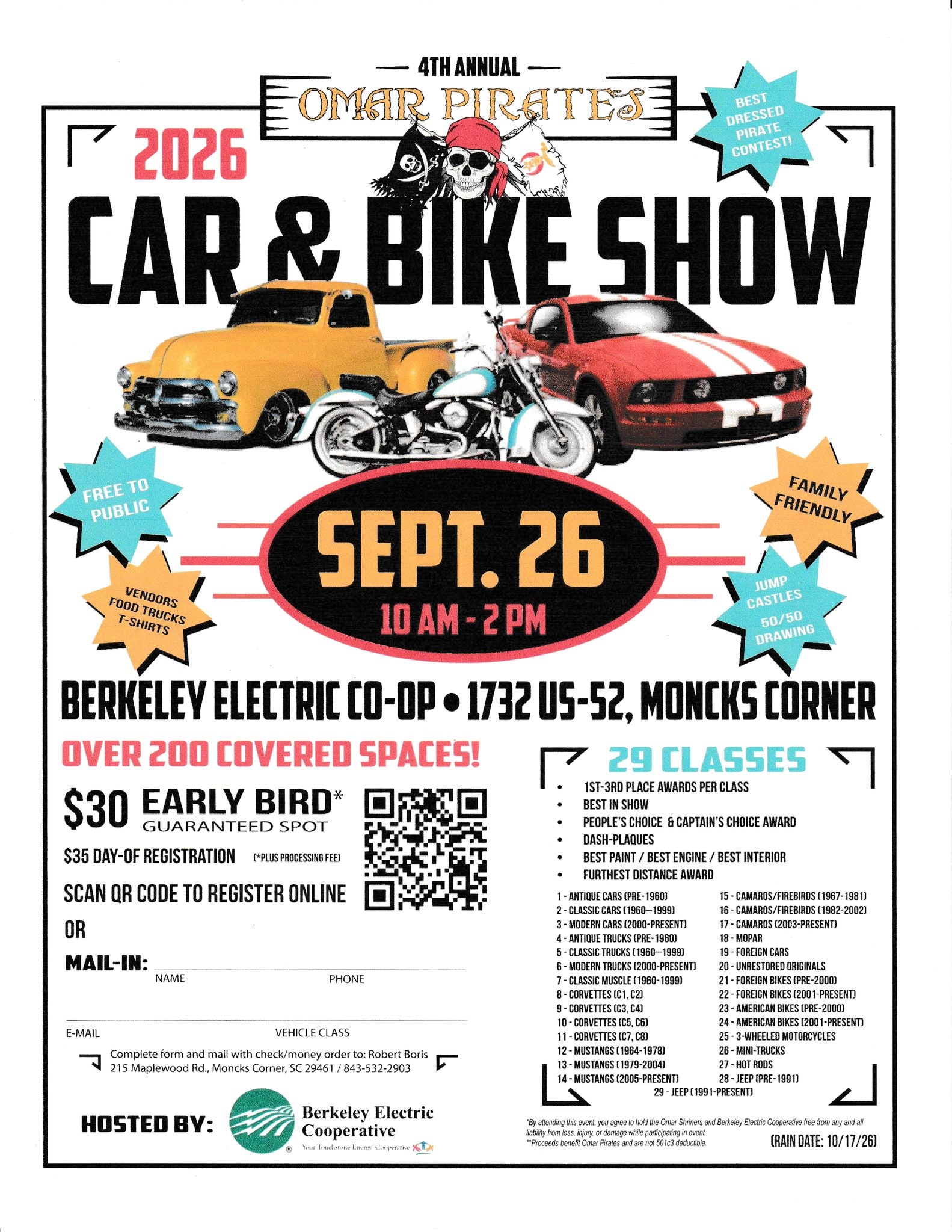 4th Annual Omar Pirates Car & Bike Show