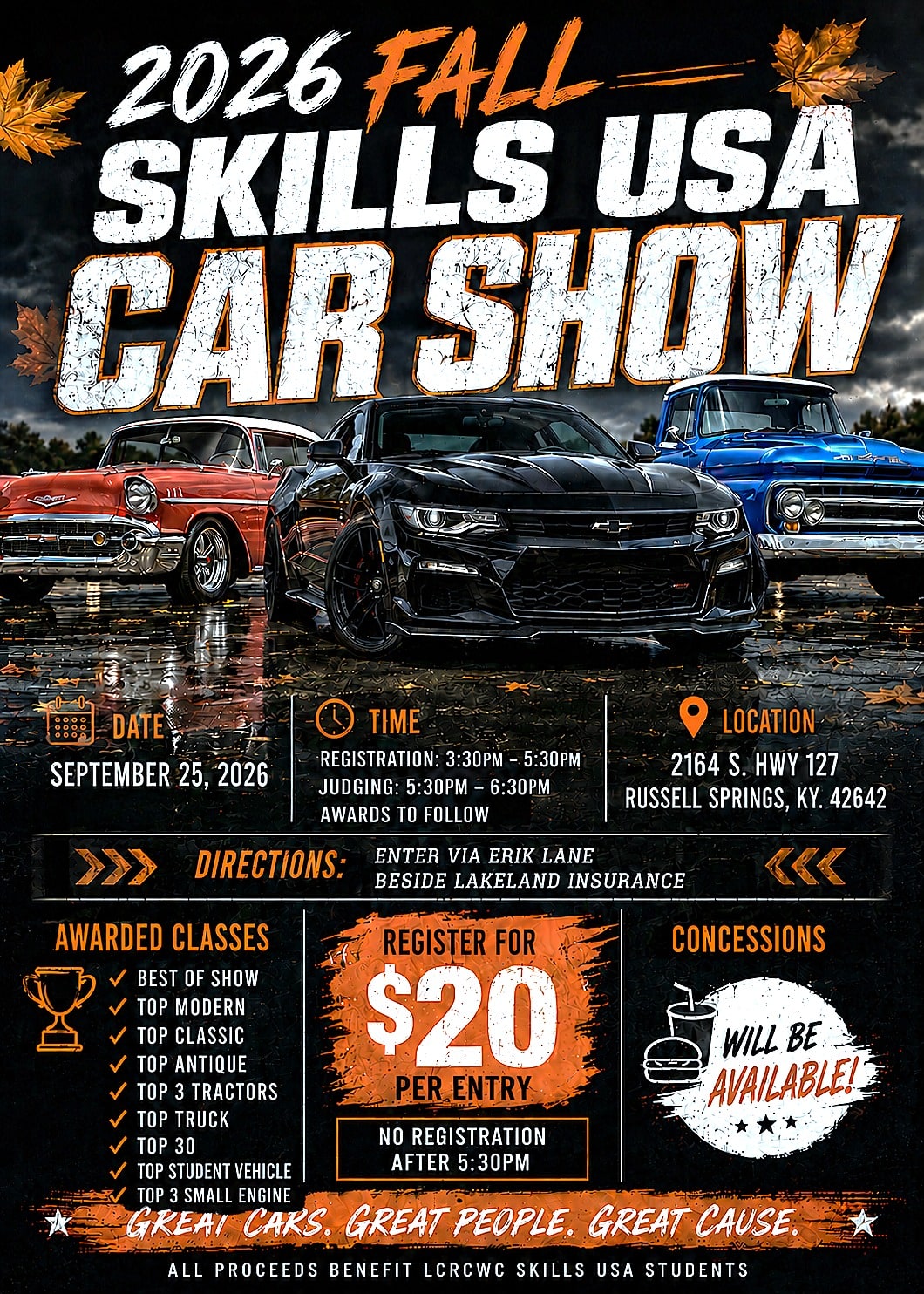2026 Fall Skills USA Car Show