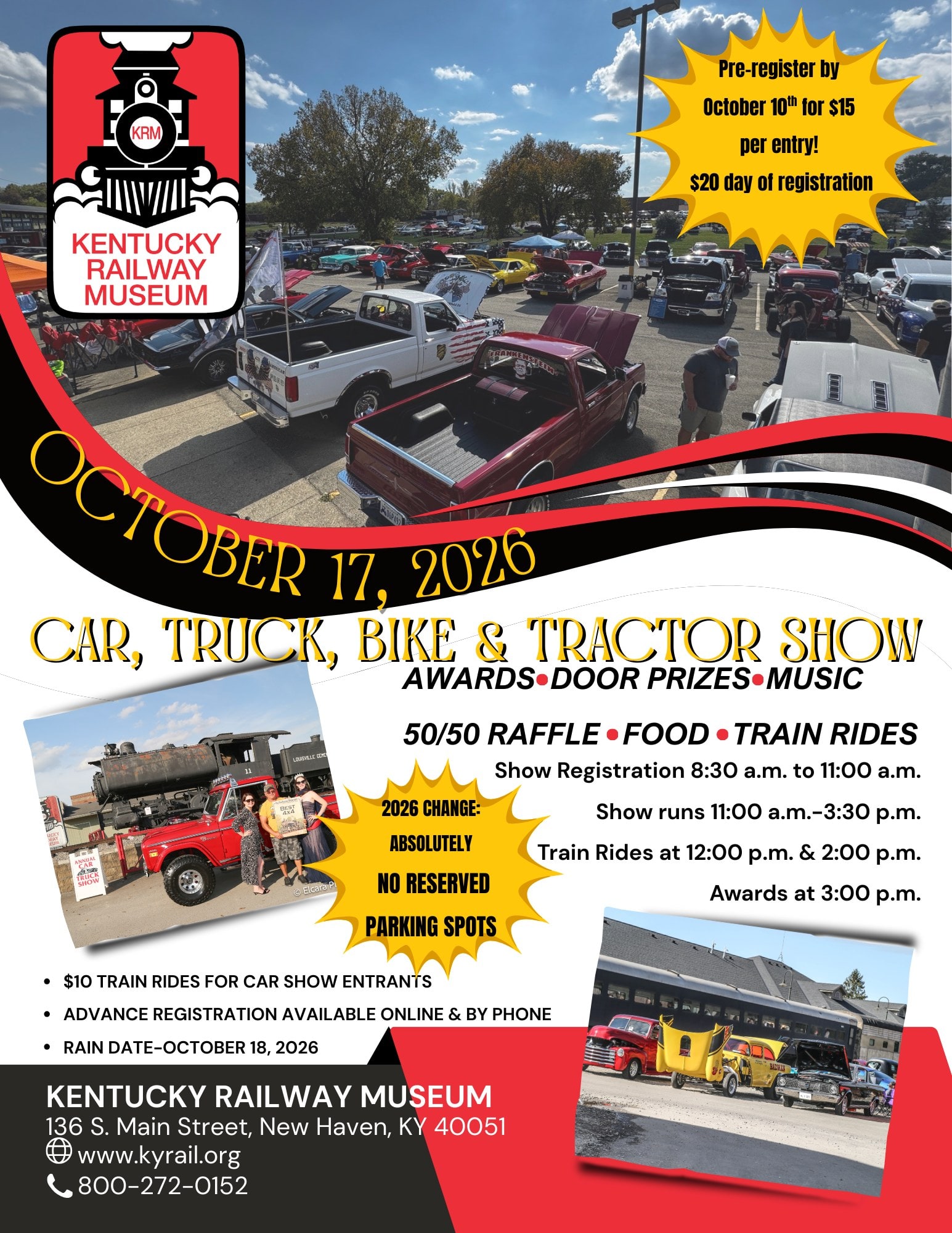 Kentucky Railway Museum 14th Annual Car, Truck, Bike & Tractor Show
