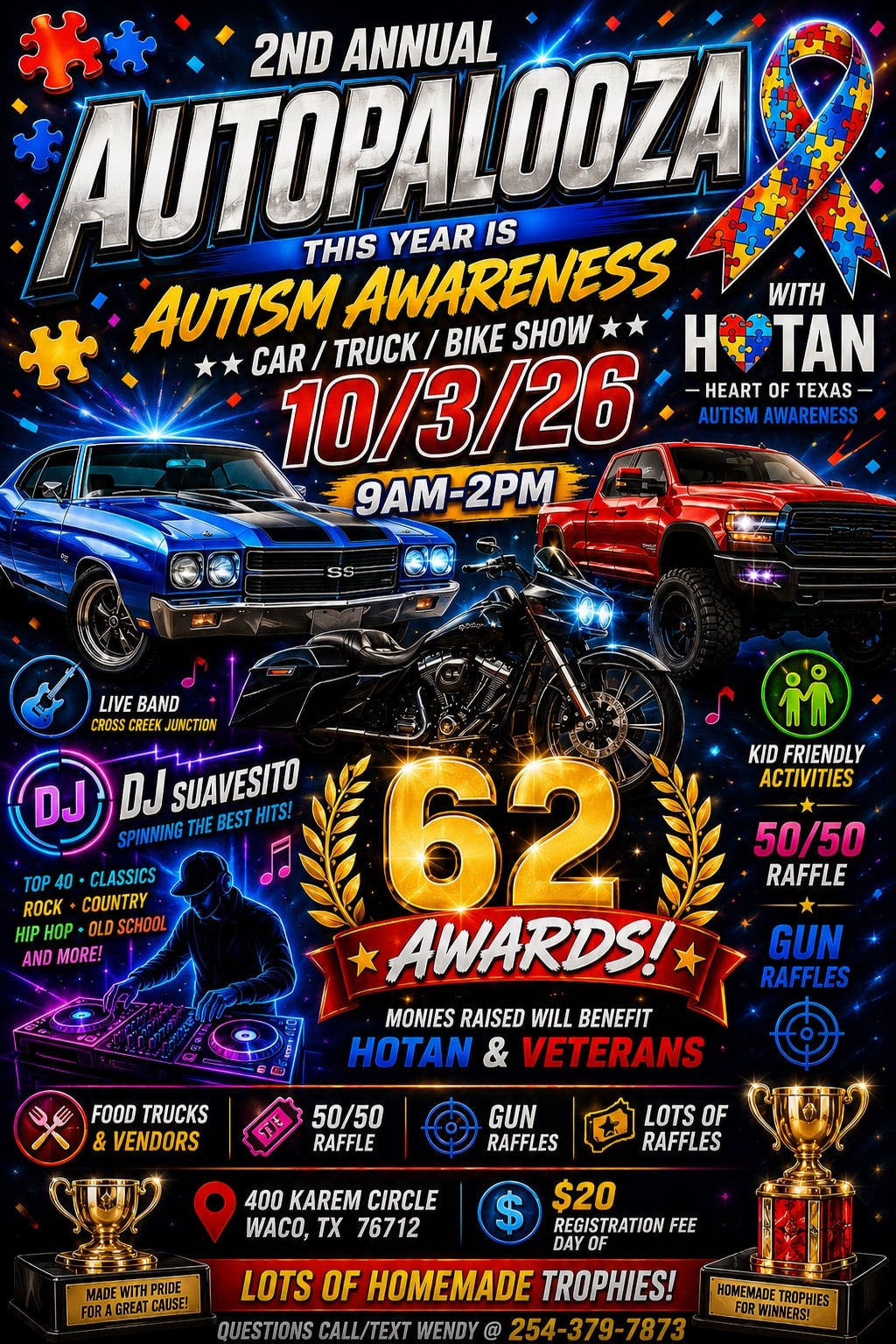 2nd Annual Autopalooza Autism Awareness Car / Truck / Bike Show