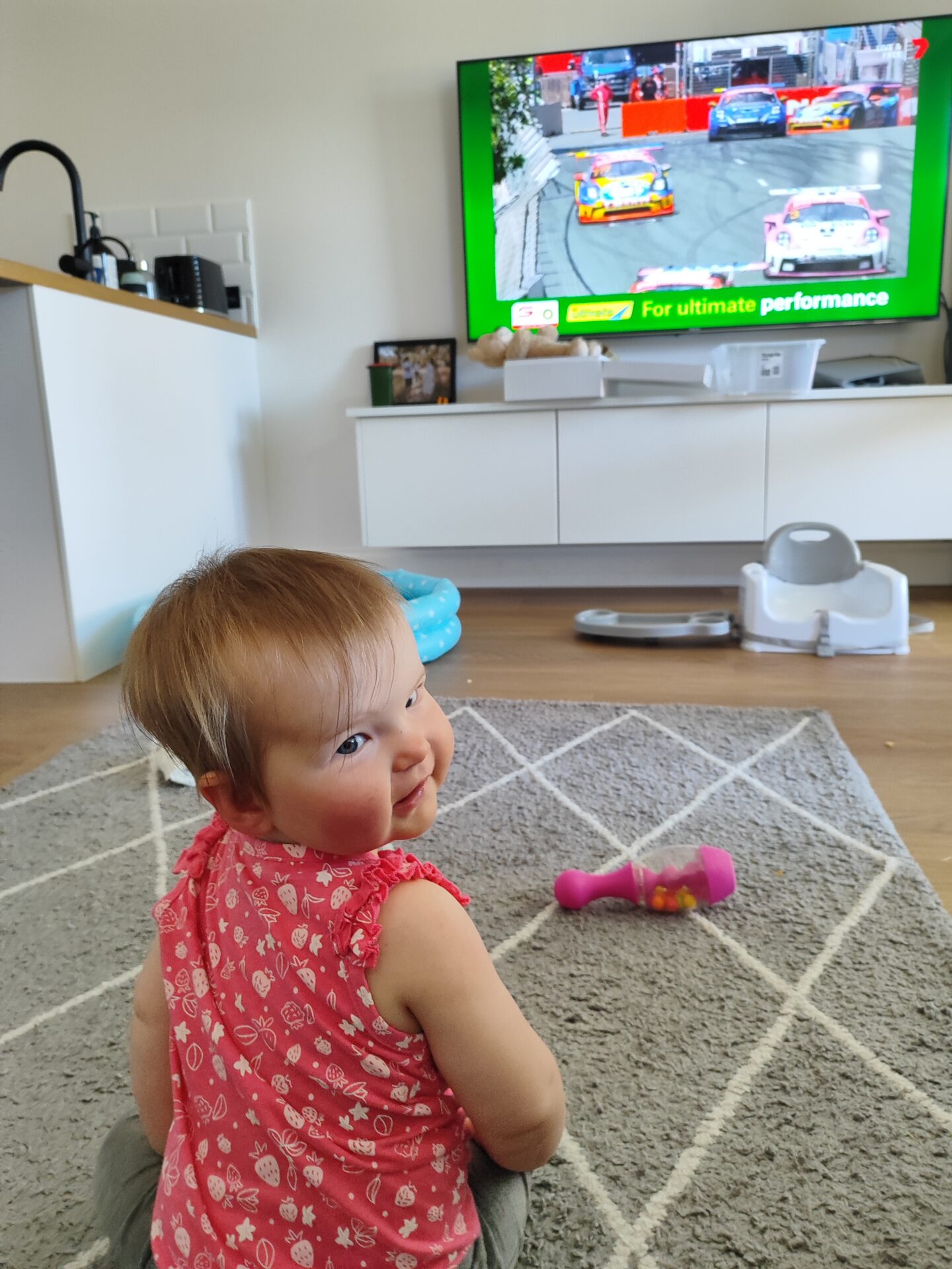 My little sis @leilanewark watching the Adelaide 500 with me.