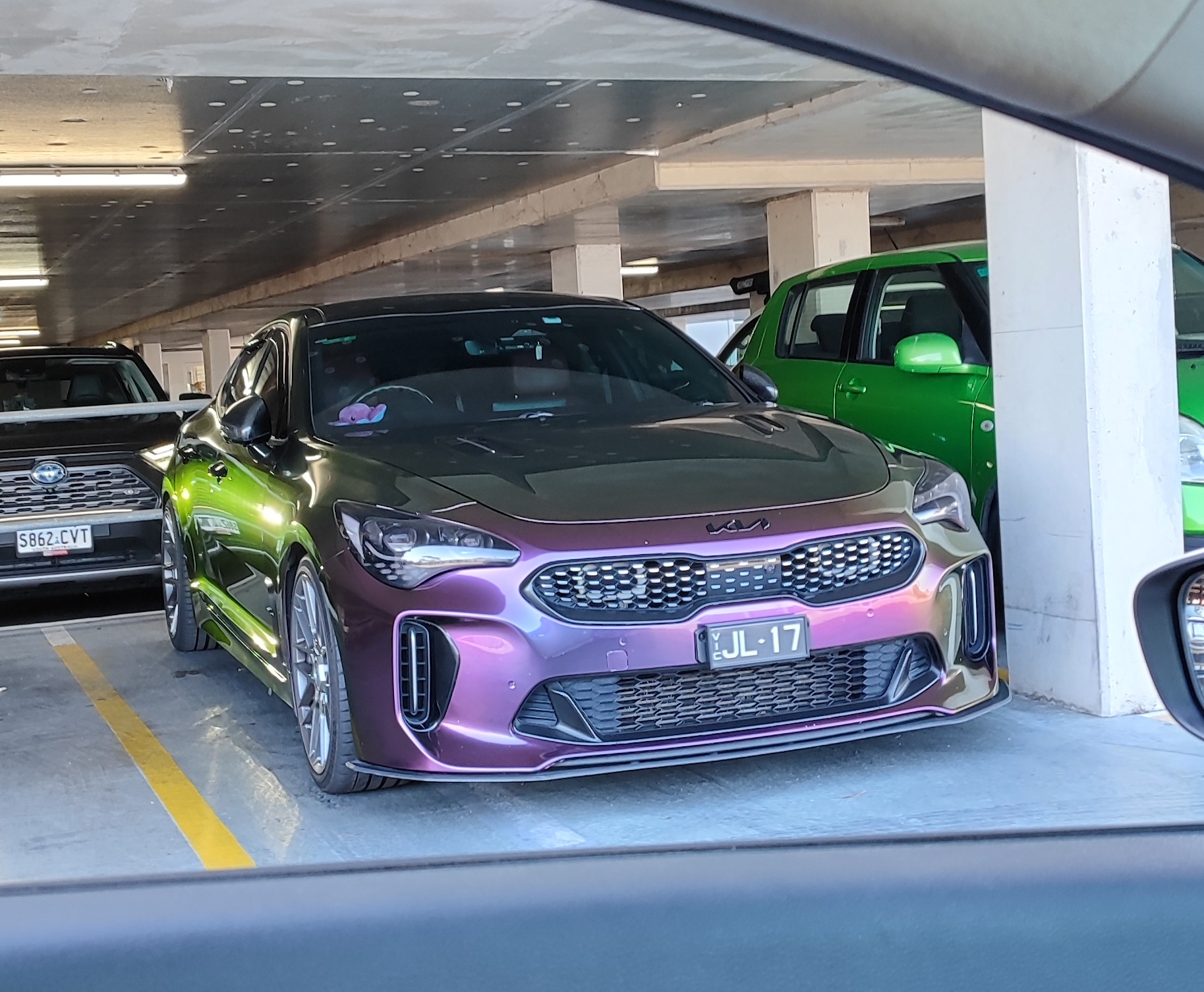 This purple 💜 Kia Stinger is pretty cool but they also have a purple octopus  🟣  🐙