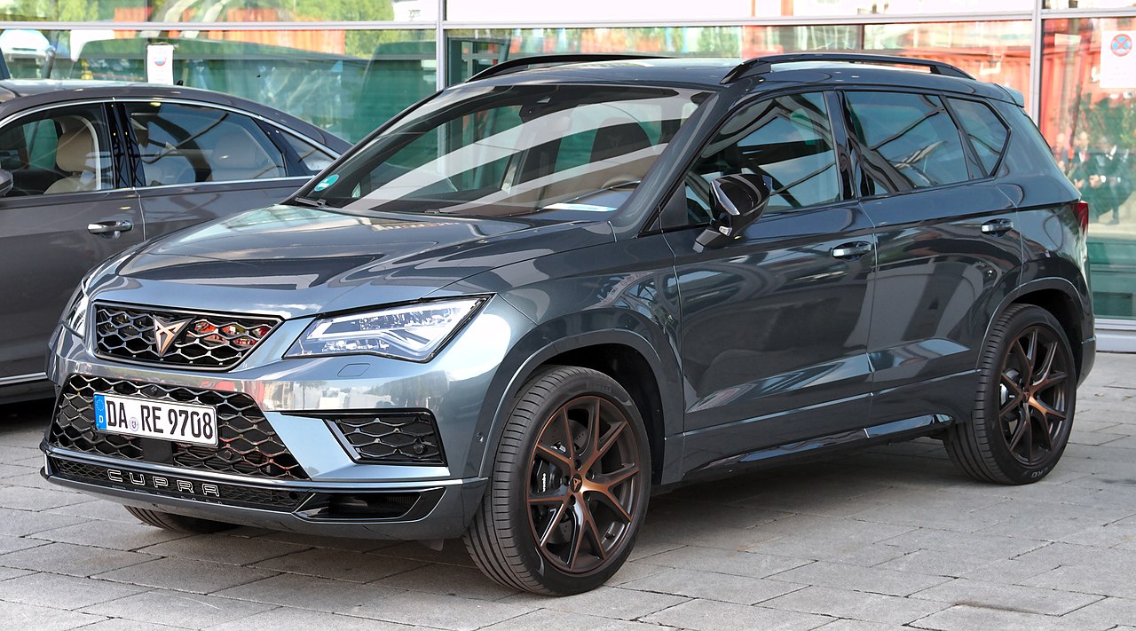 The Cupra Ateca is pretty much just a better-looking SEAT Ateca 

Image By Alexander Migl - Own work, CC BY-SA 4.0, http