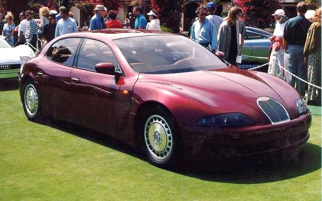 Only three functional prototypes of the EB 112 were ever built. The original red concept is still owned by Italdesign, w
