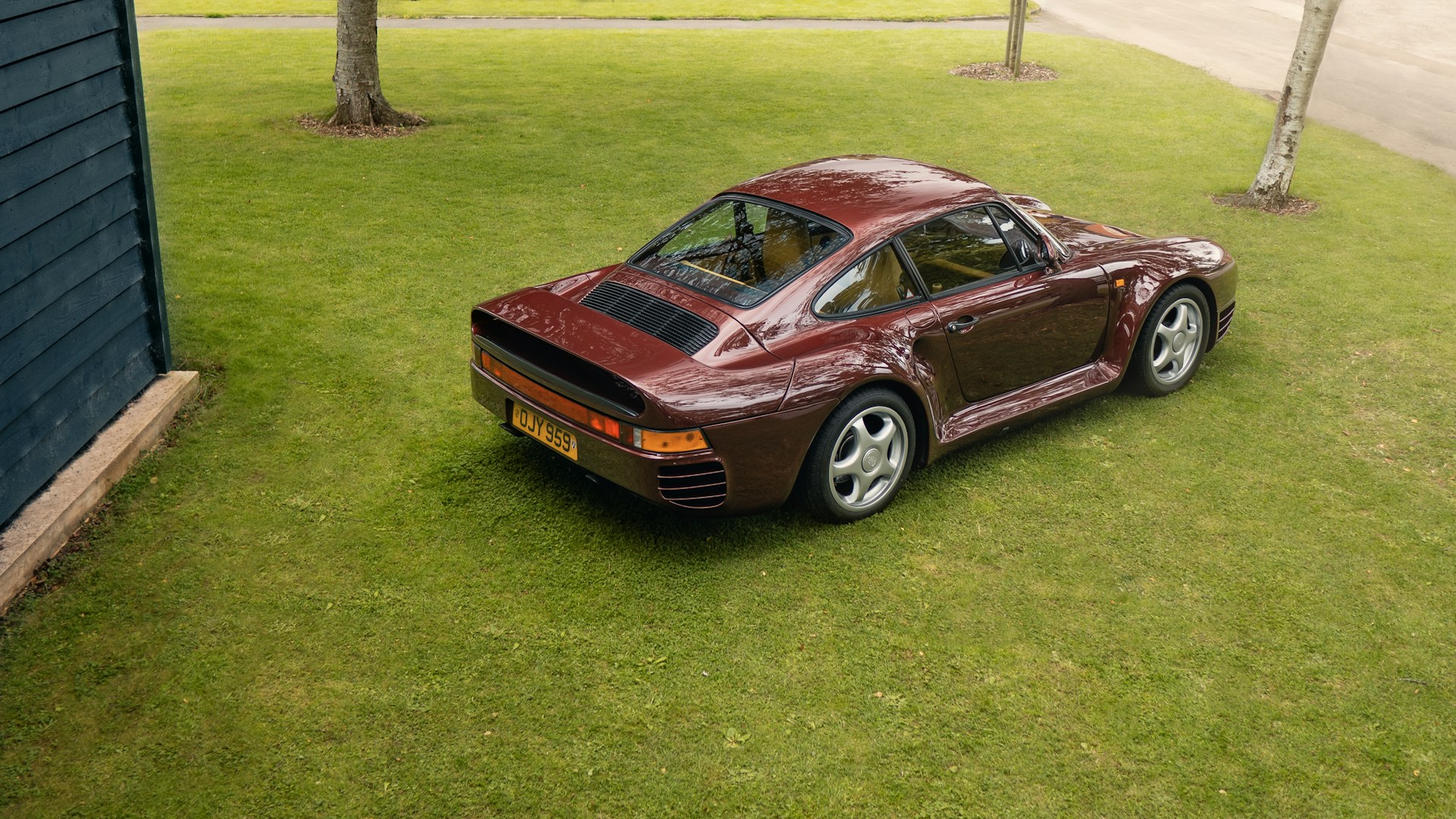 Upon its release, the Porsche 959 held the title of the world's fastest street-legal production car, capable of speeds e