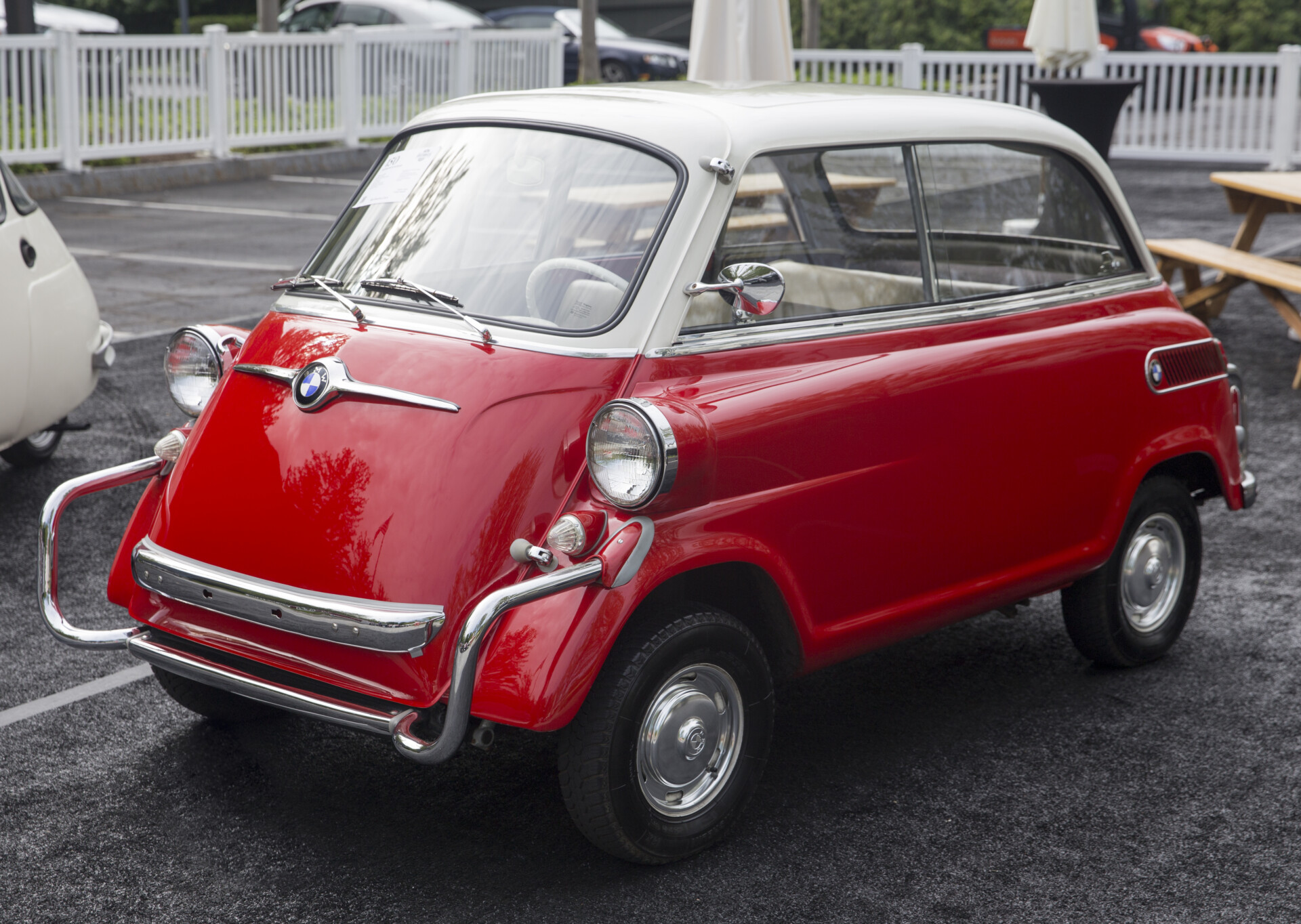 The BMW 600 was essentially a larger, four-wheeled version of the popular Isetta microcar. It used the Isetta's front-op